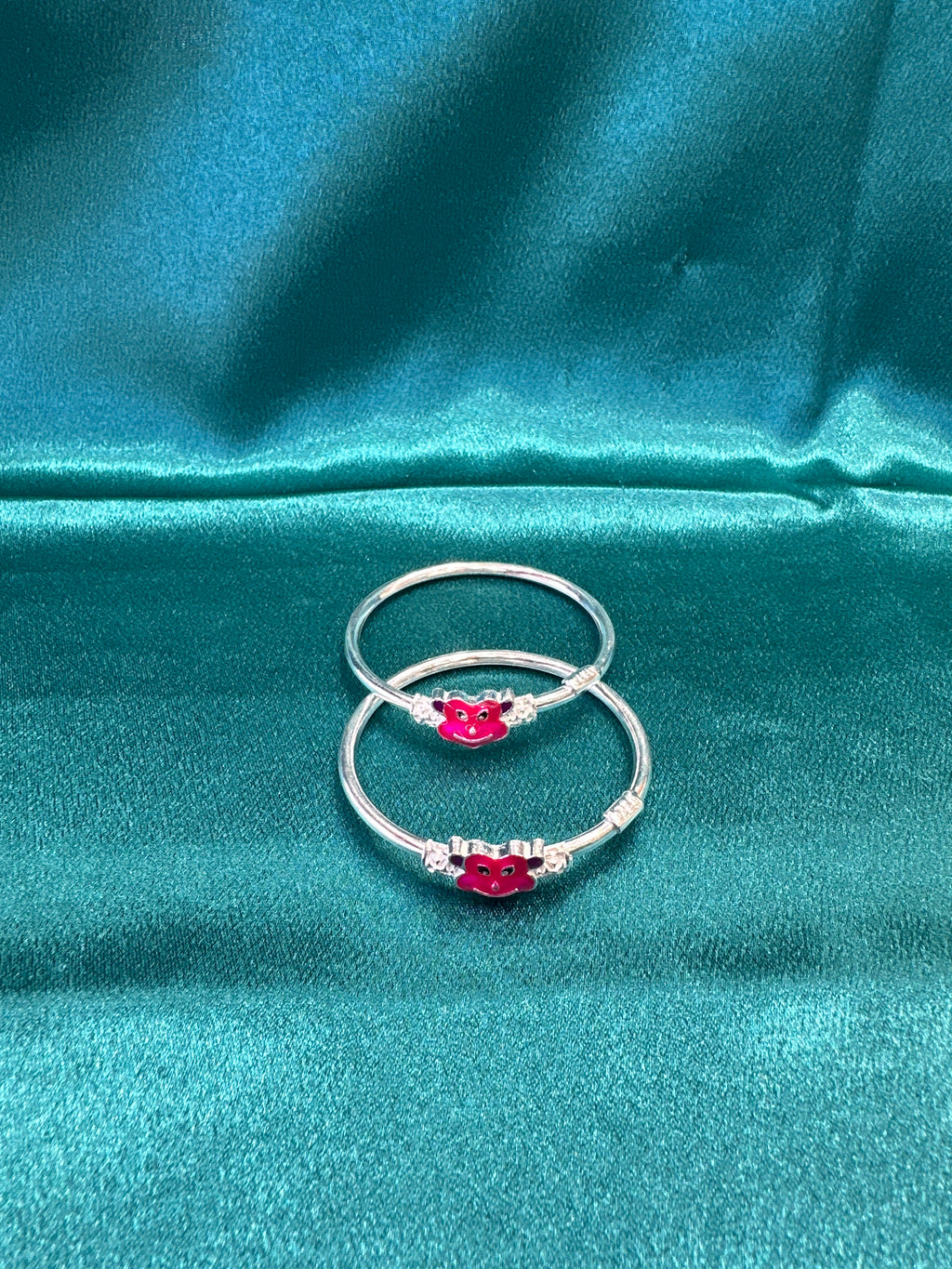 Fancy Silver baby bangles