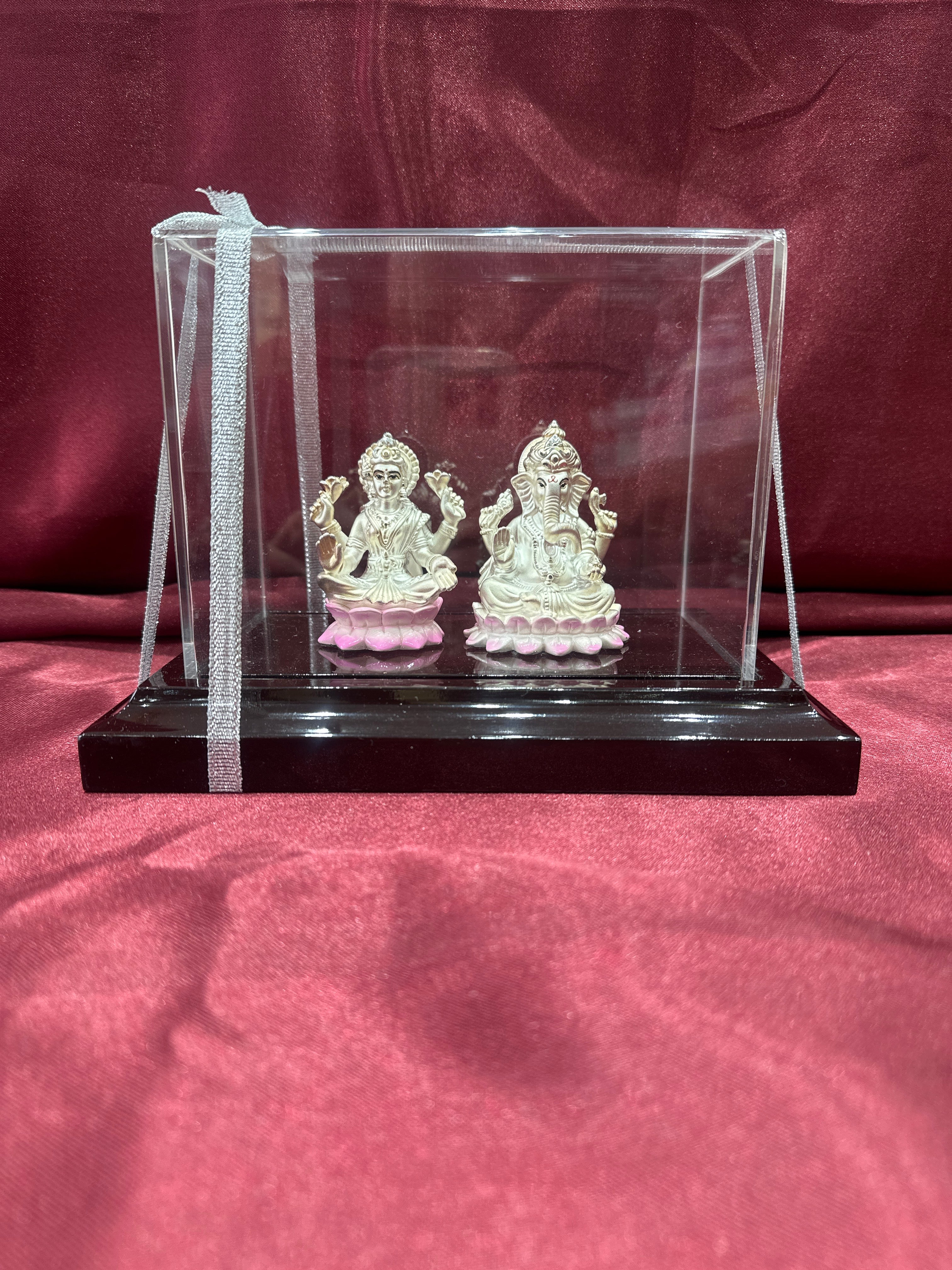 Pure Silver Lakshmi Ganesh  Idol (Murti)