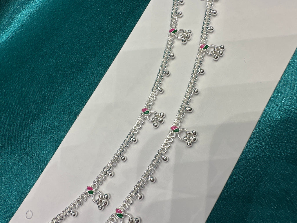 Fancy Silver baby anklet(Size: 4-5 year old)