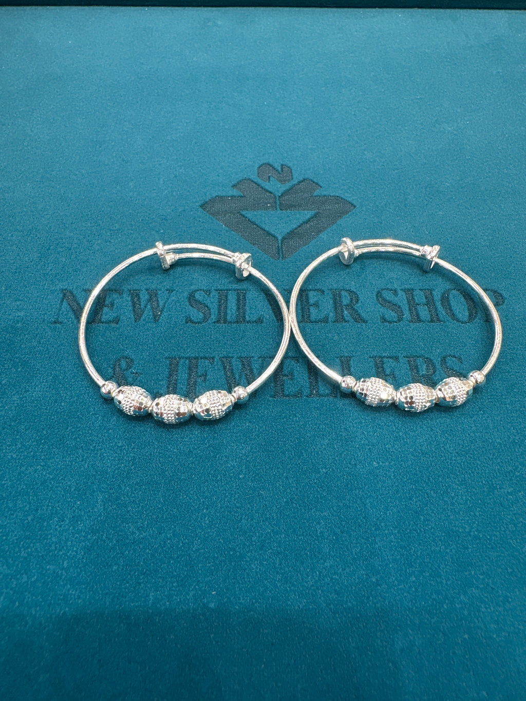 Fancy Silver baby bangles