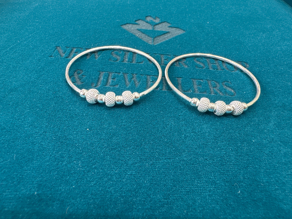 Fancy Silver baby bangles