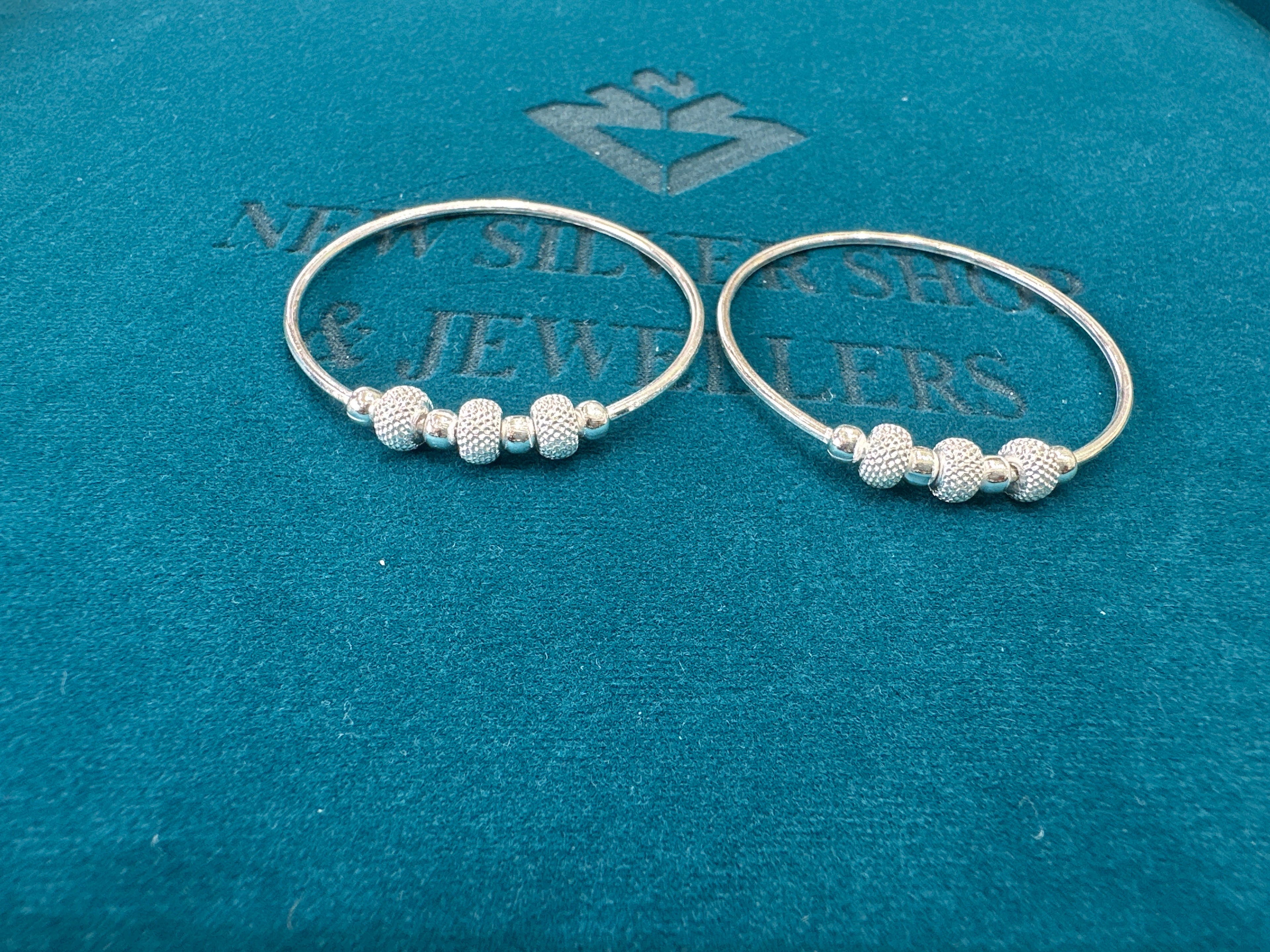 Fancy Silver baby bangles