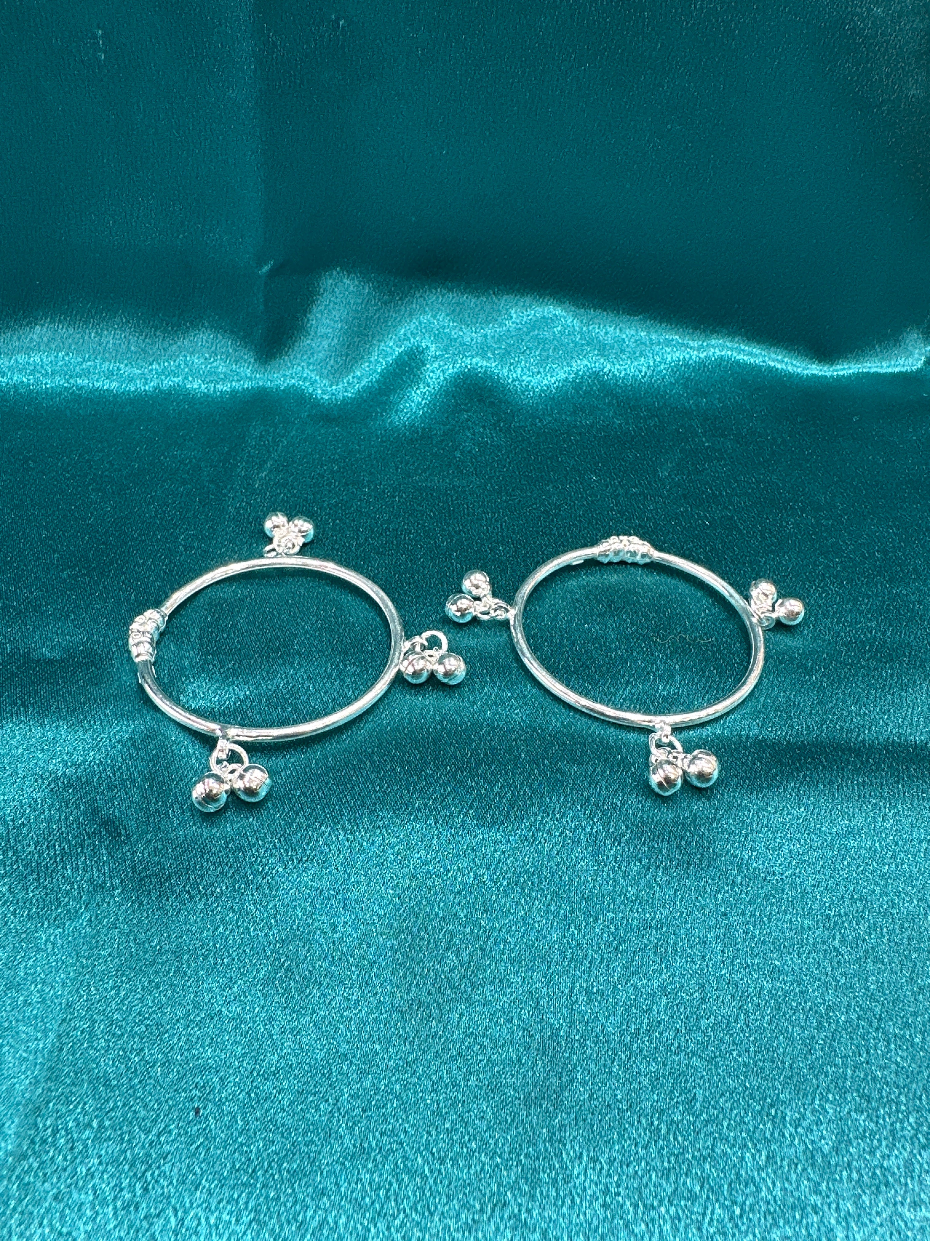 Fancy Silver baby bangles