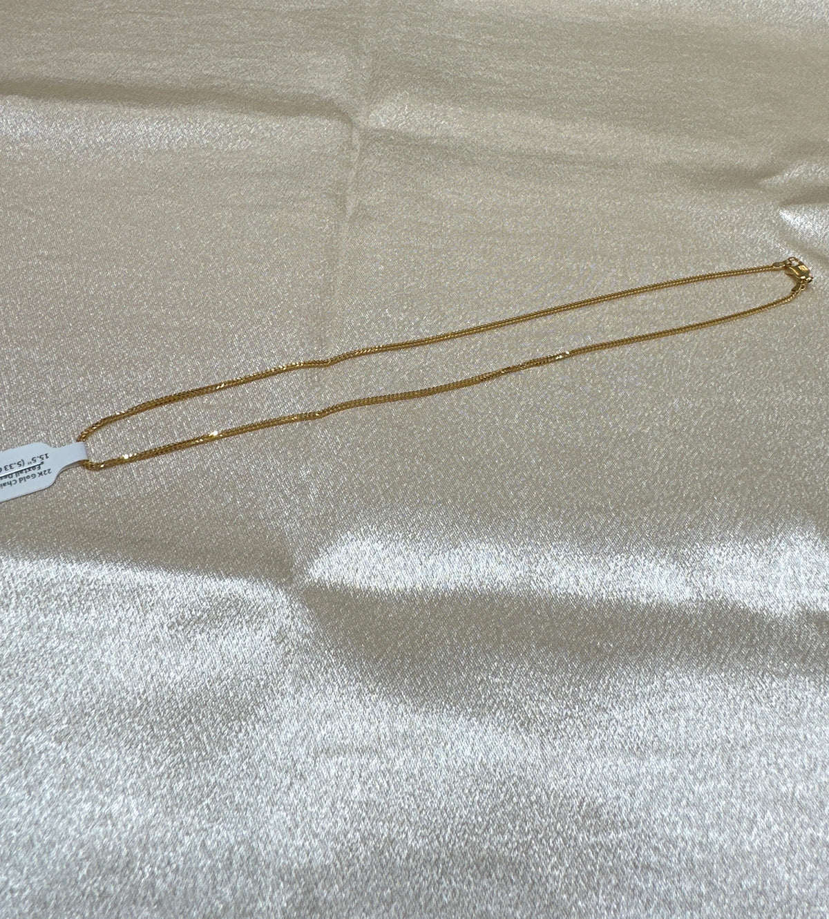 22K Gold Chain (Box Foxtail Design)