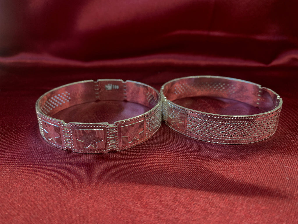 Traditional silver bangles B1