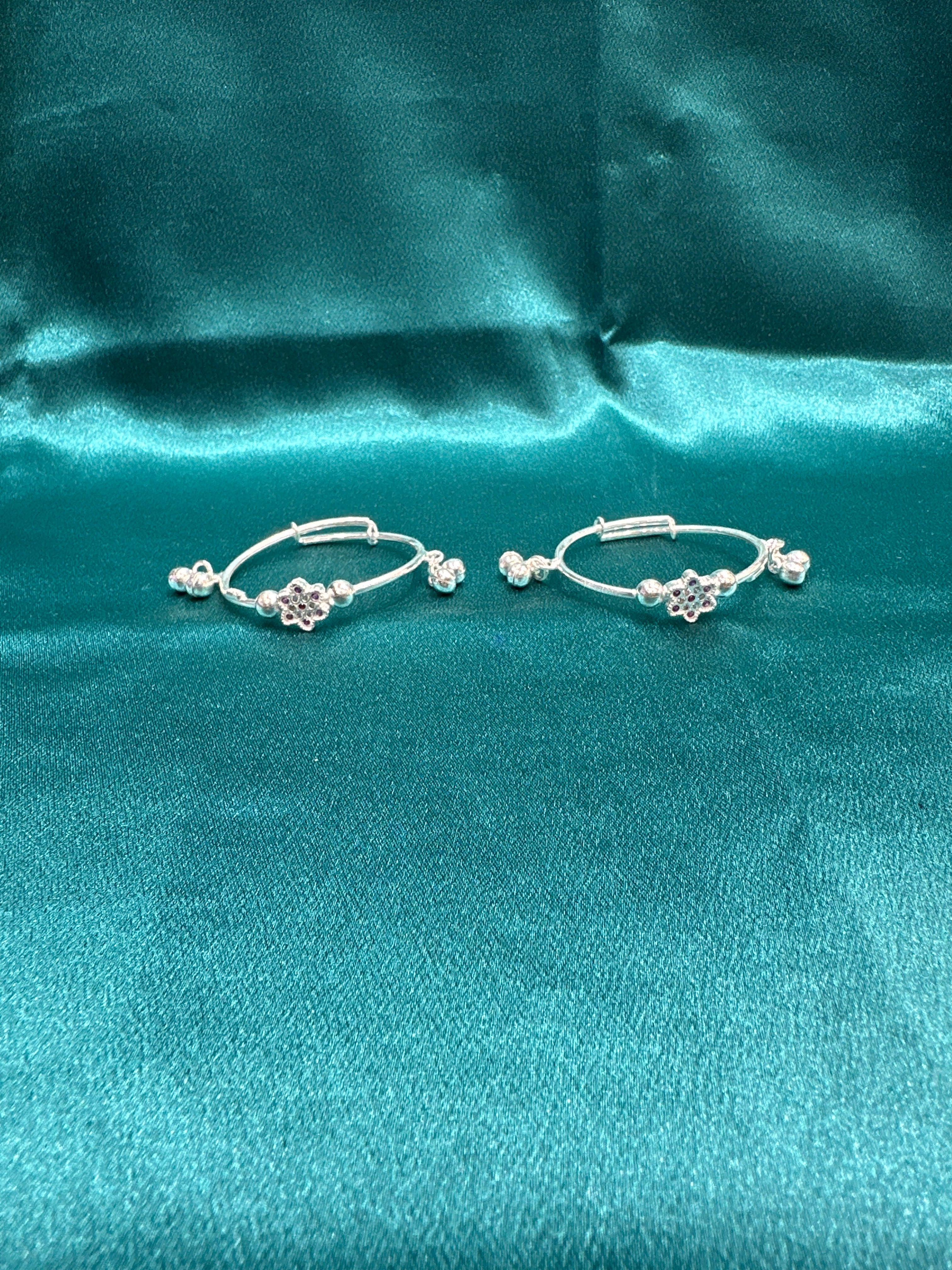 Fancy Silver baby bangles