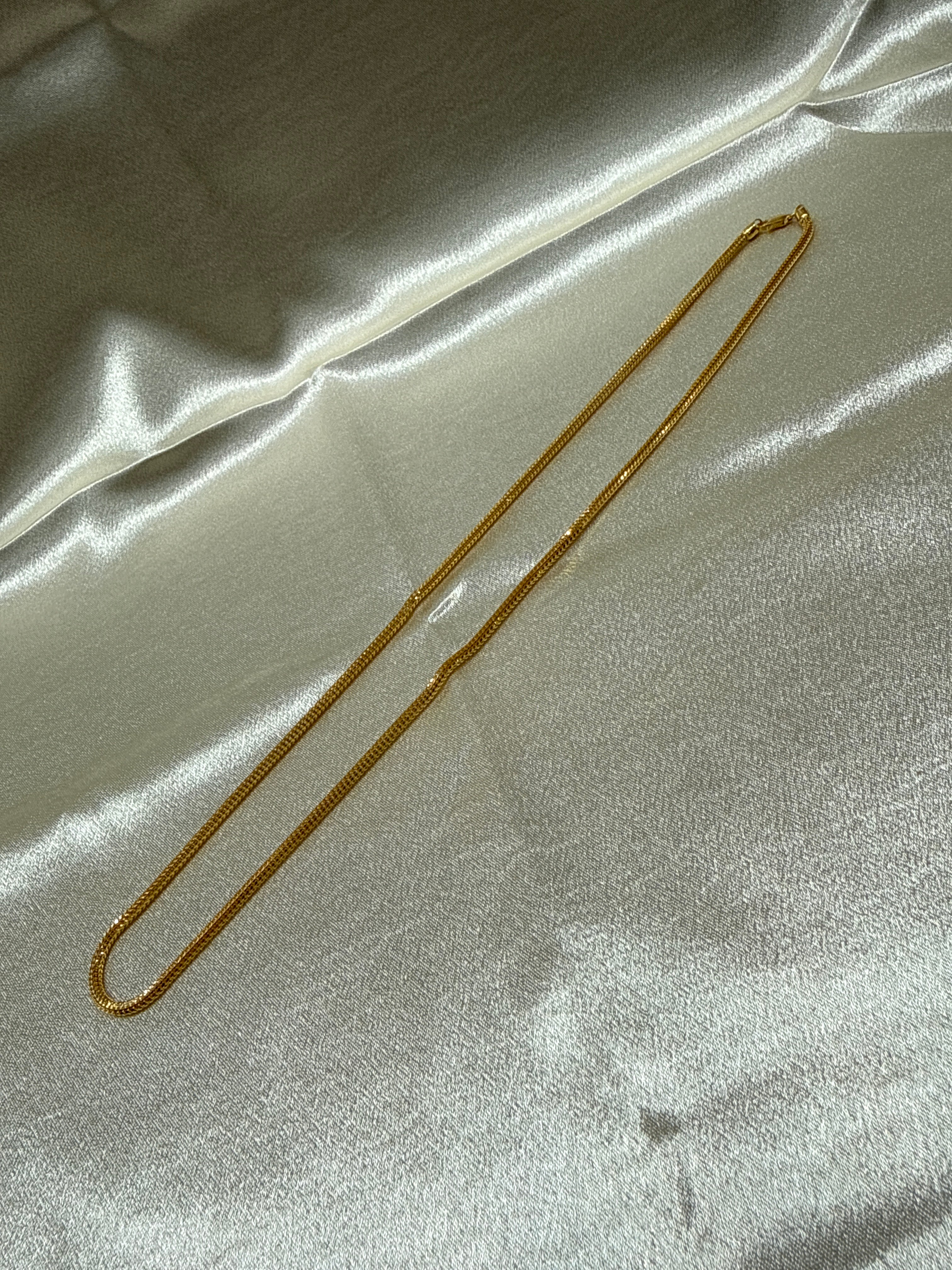 22K Gold Chain (Round Box Foxtail Design)