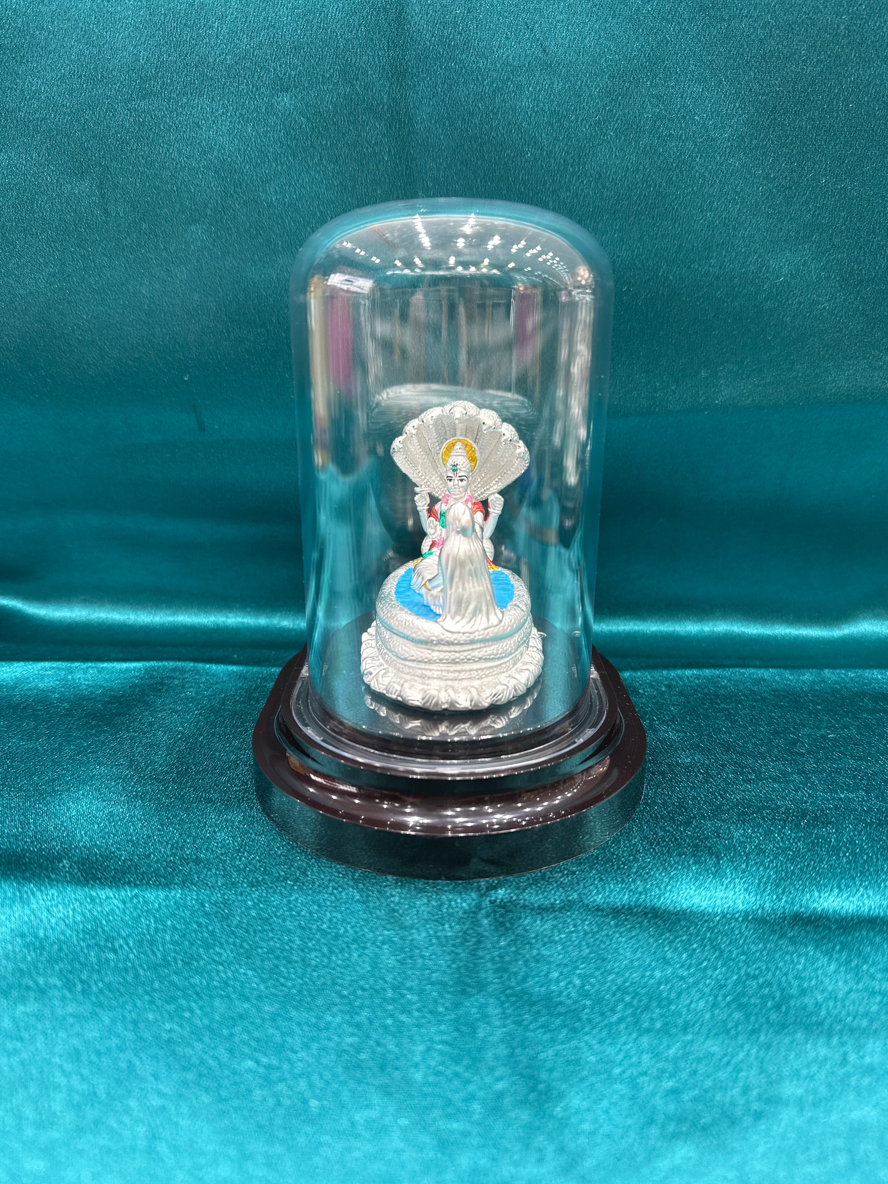 Pure Silver Vishnu Lakshmi Ji Idol (Murti)