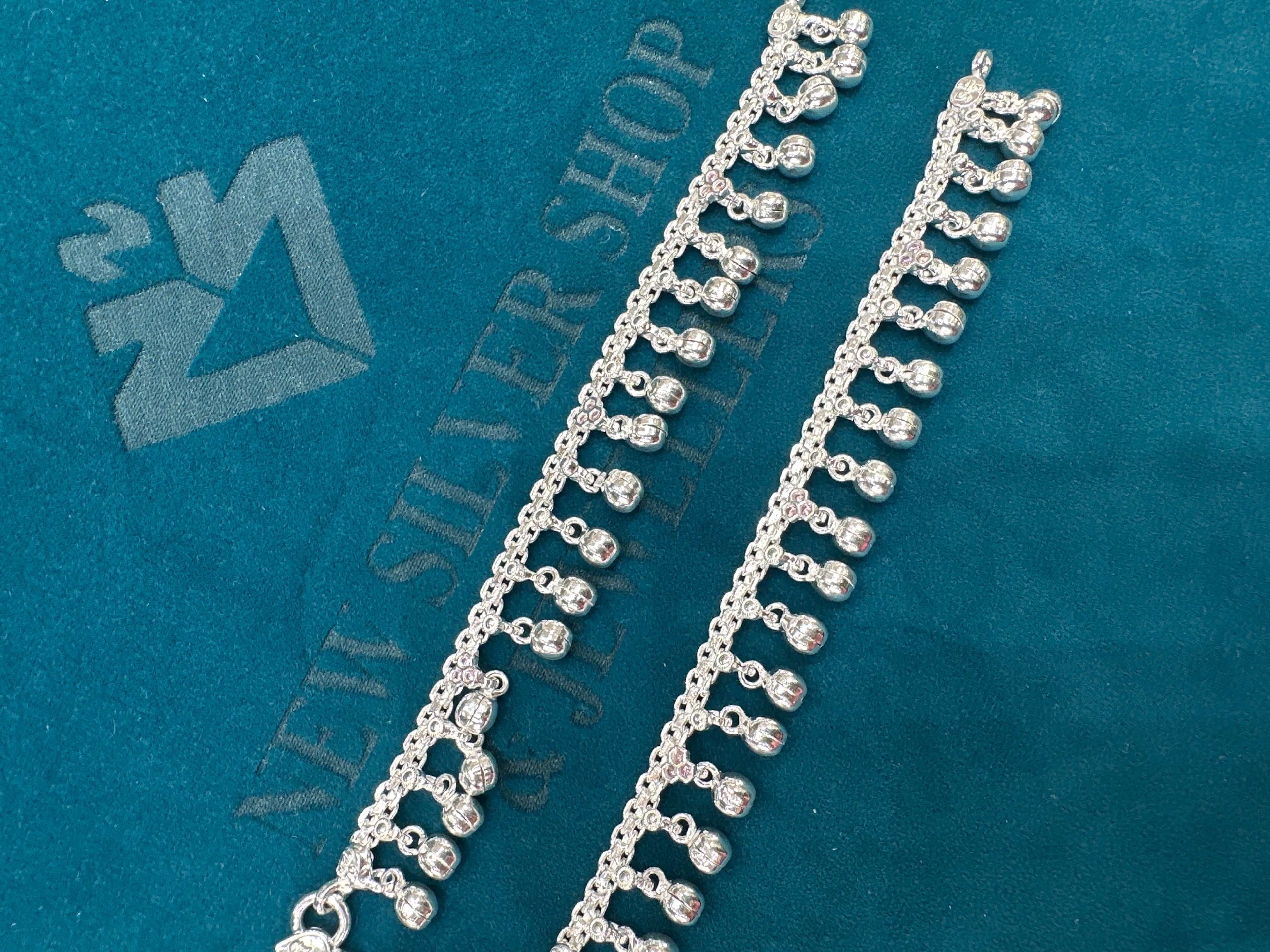Fancy Silver baby anklet(Size: newborn - 1 year old)