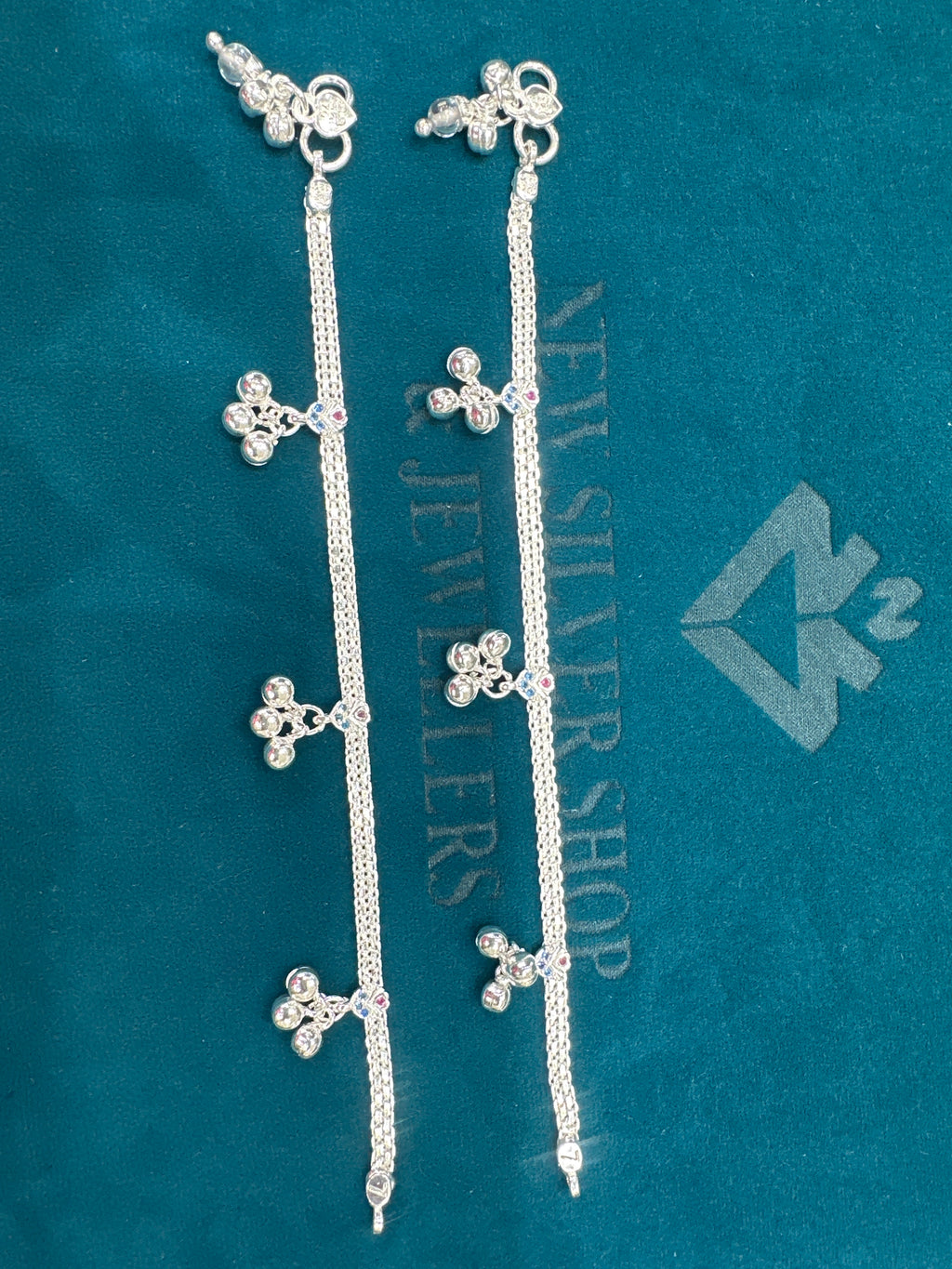 Fancy Silver baby anklet(Size: 6-9 year old)