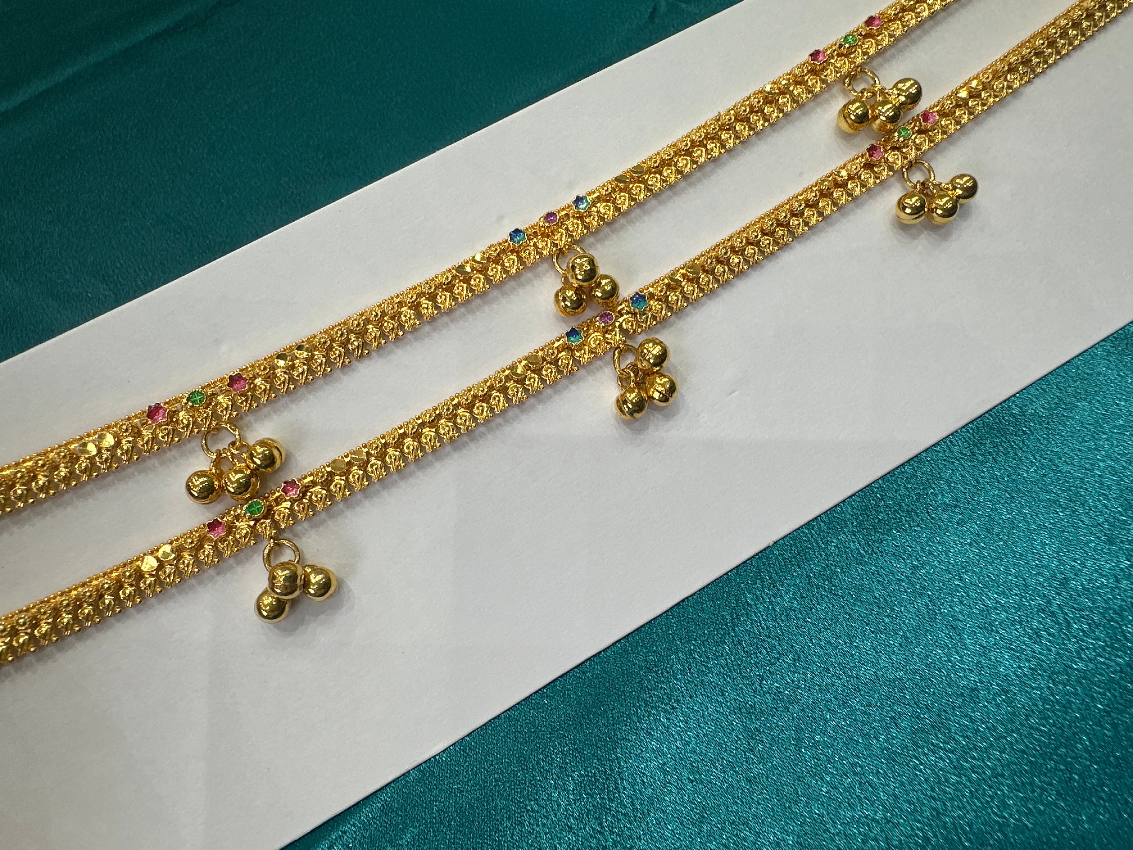 Women’s Fancy/Traditional Silver Gold plated Anklet