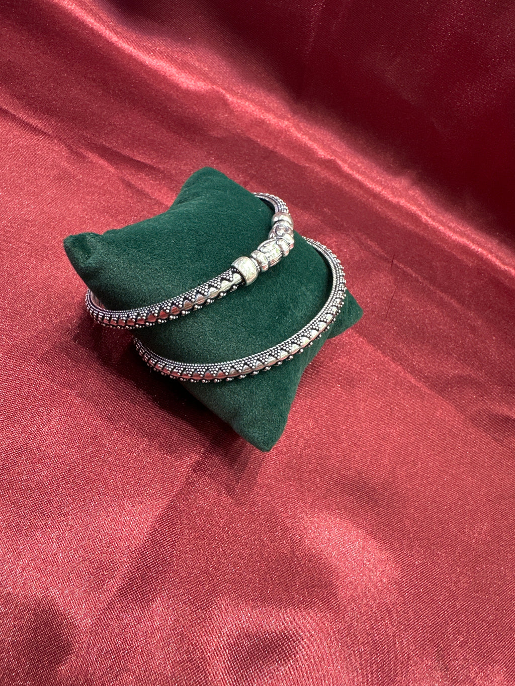 Antique Style Designer Silver Bangles