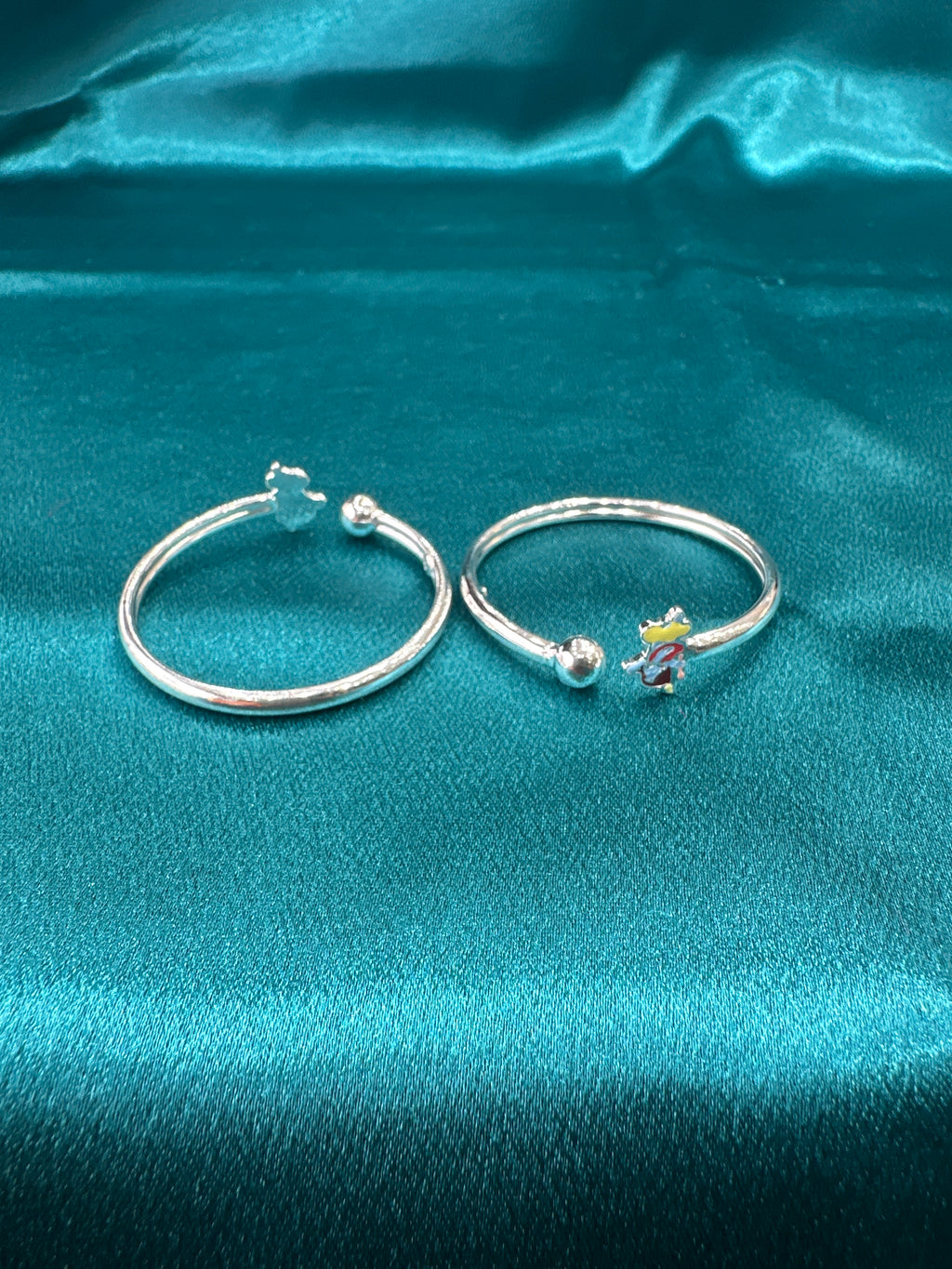 Fancy Silver baby bangles