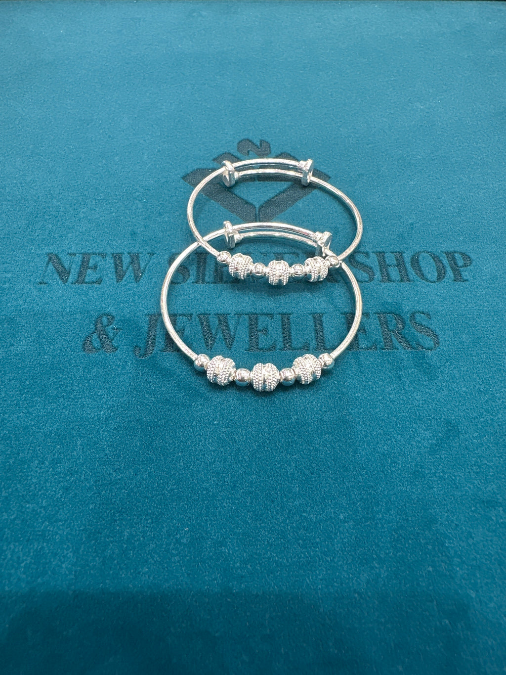 Fancy Silver baby bangles
