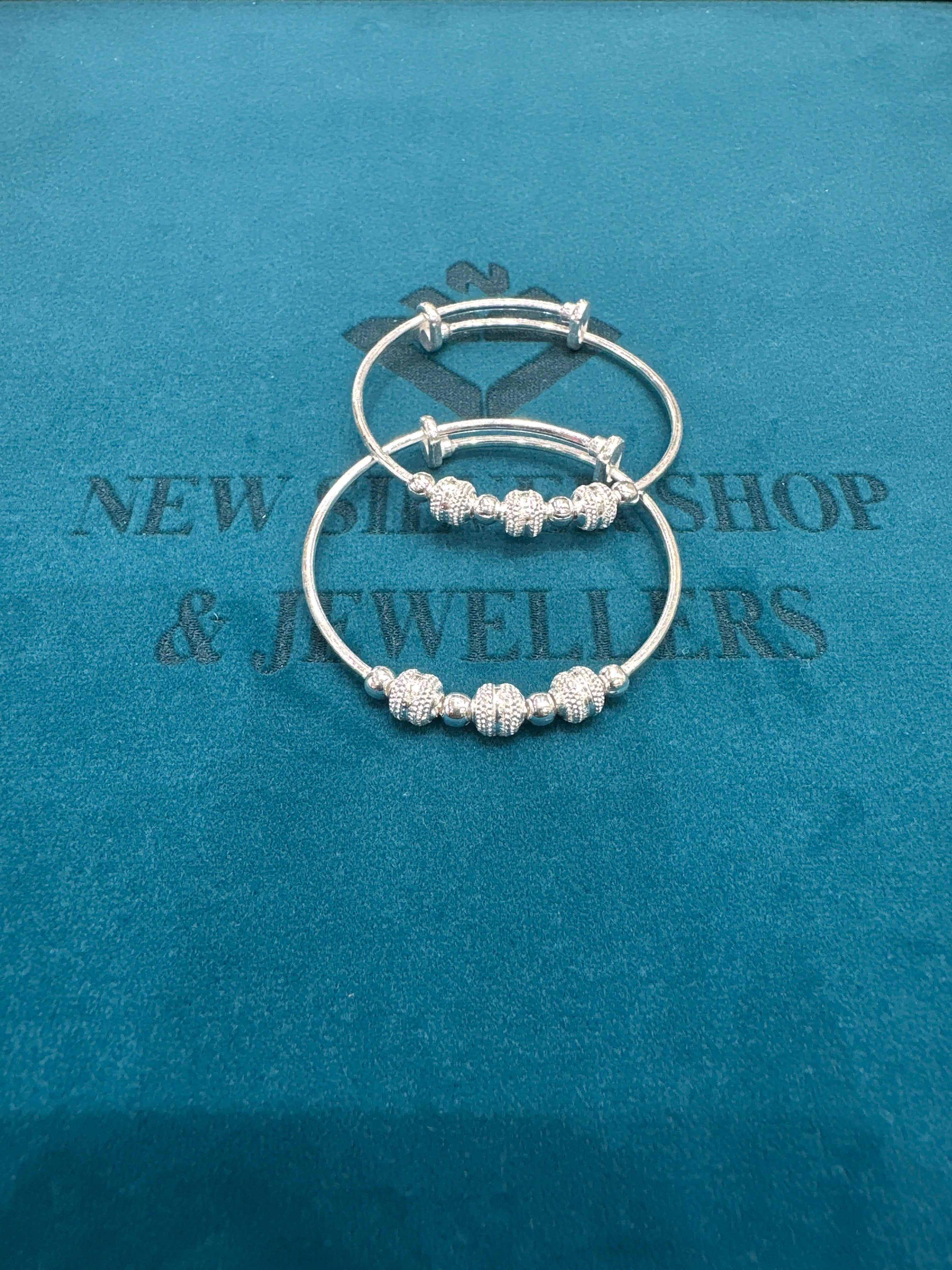 Fancy Silver baby bangles