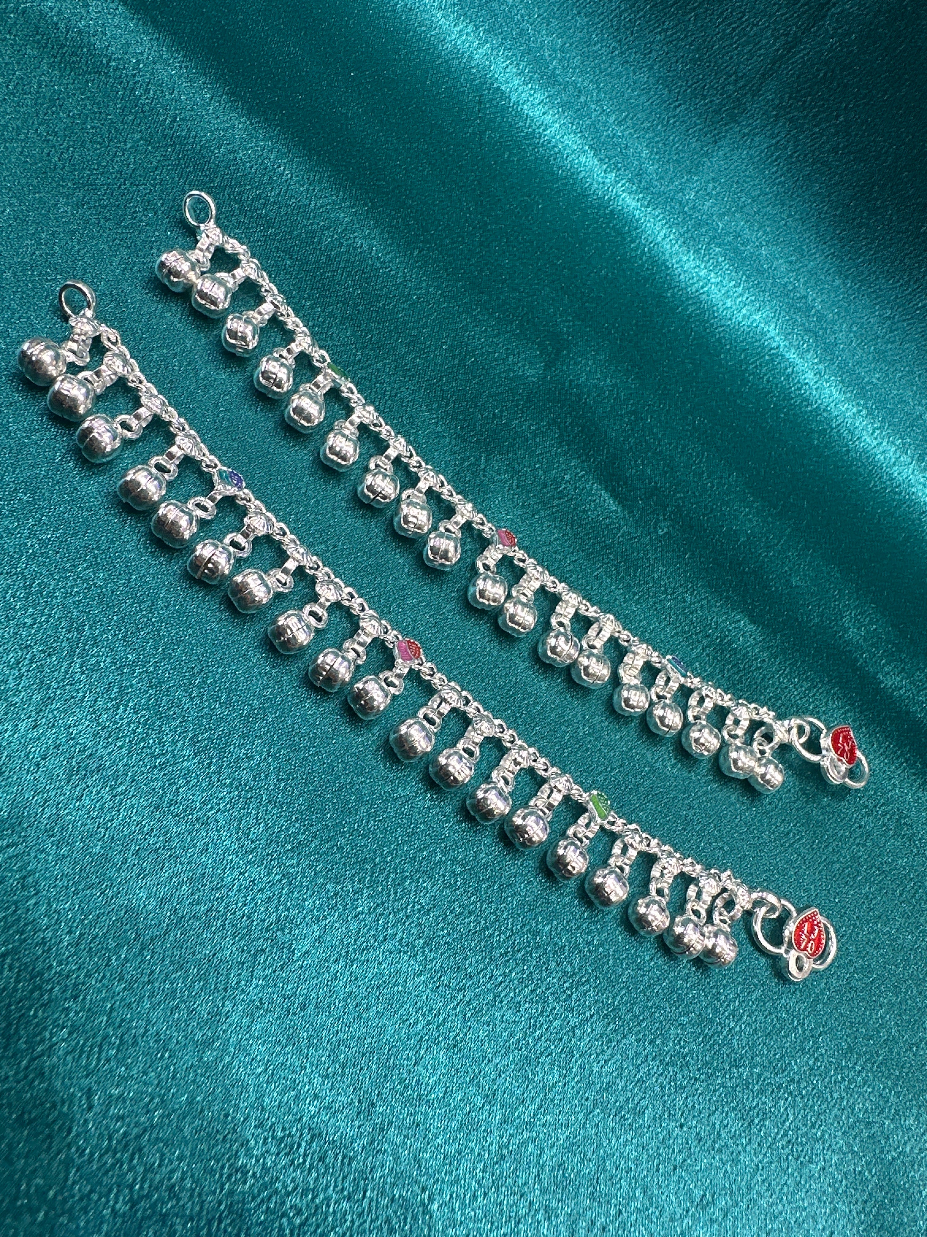 Fancy Silver baby anklet(Size: newborn - 1 year old)