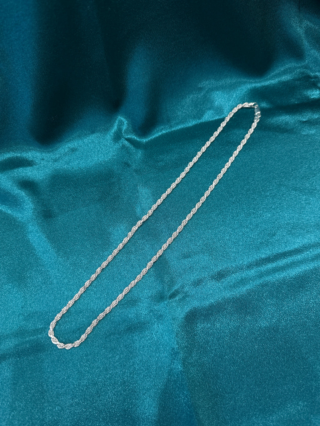 4mm Solid Rope silver chain