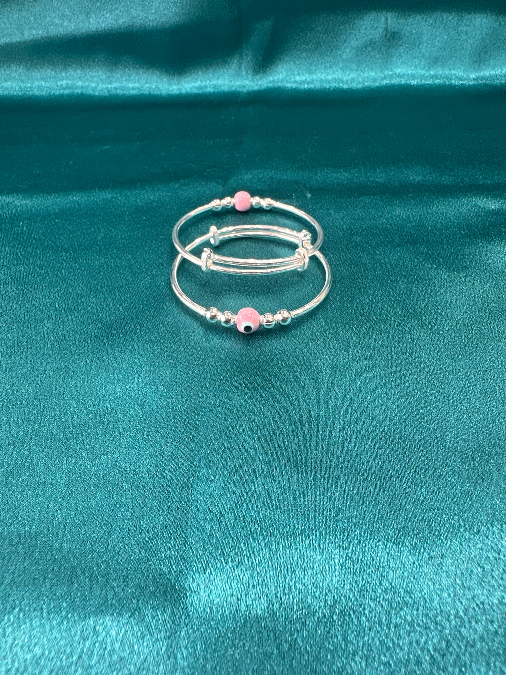 Fancy Silver baby bangles