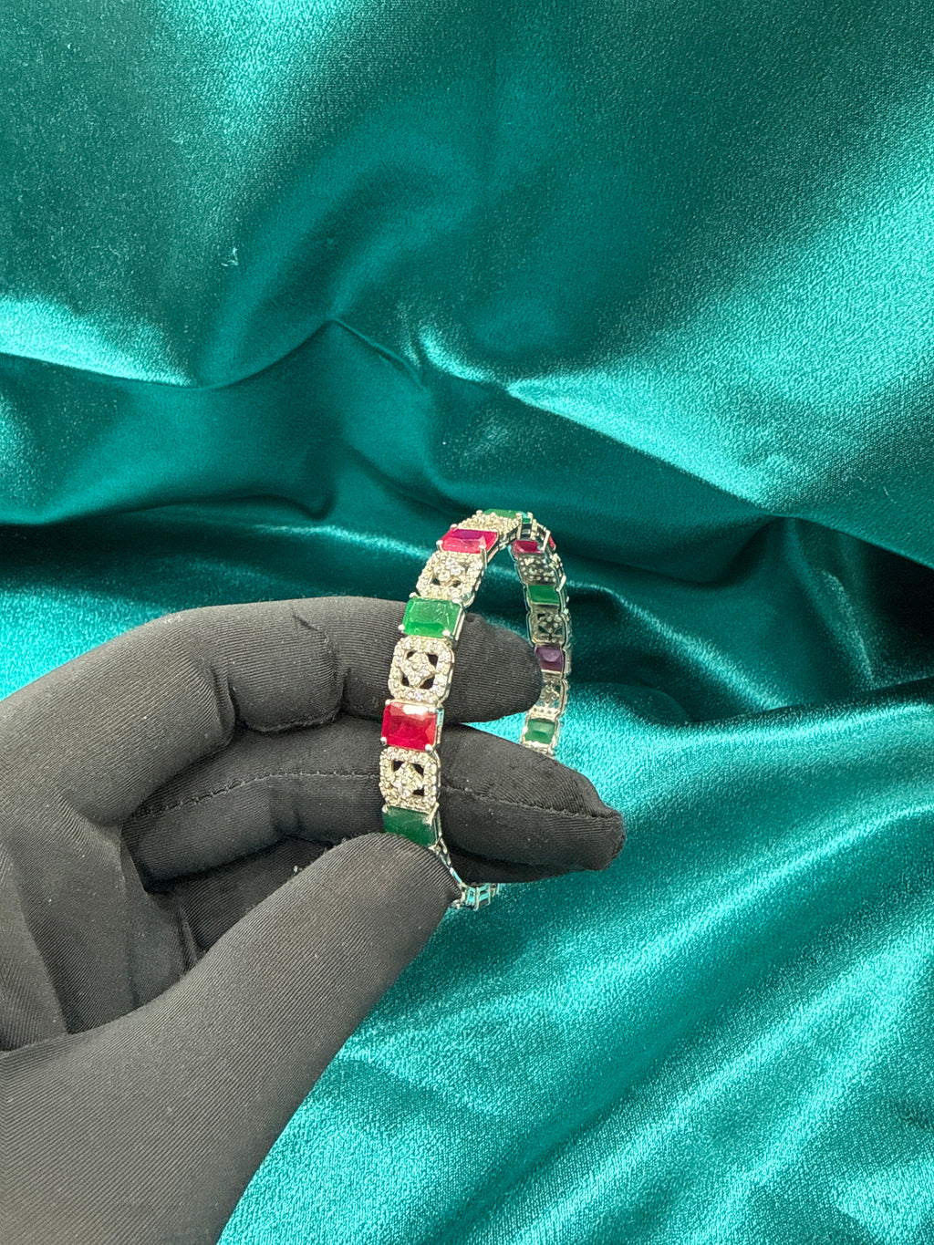Designer Silver Bangle (Single)