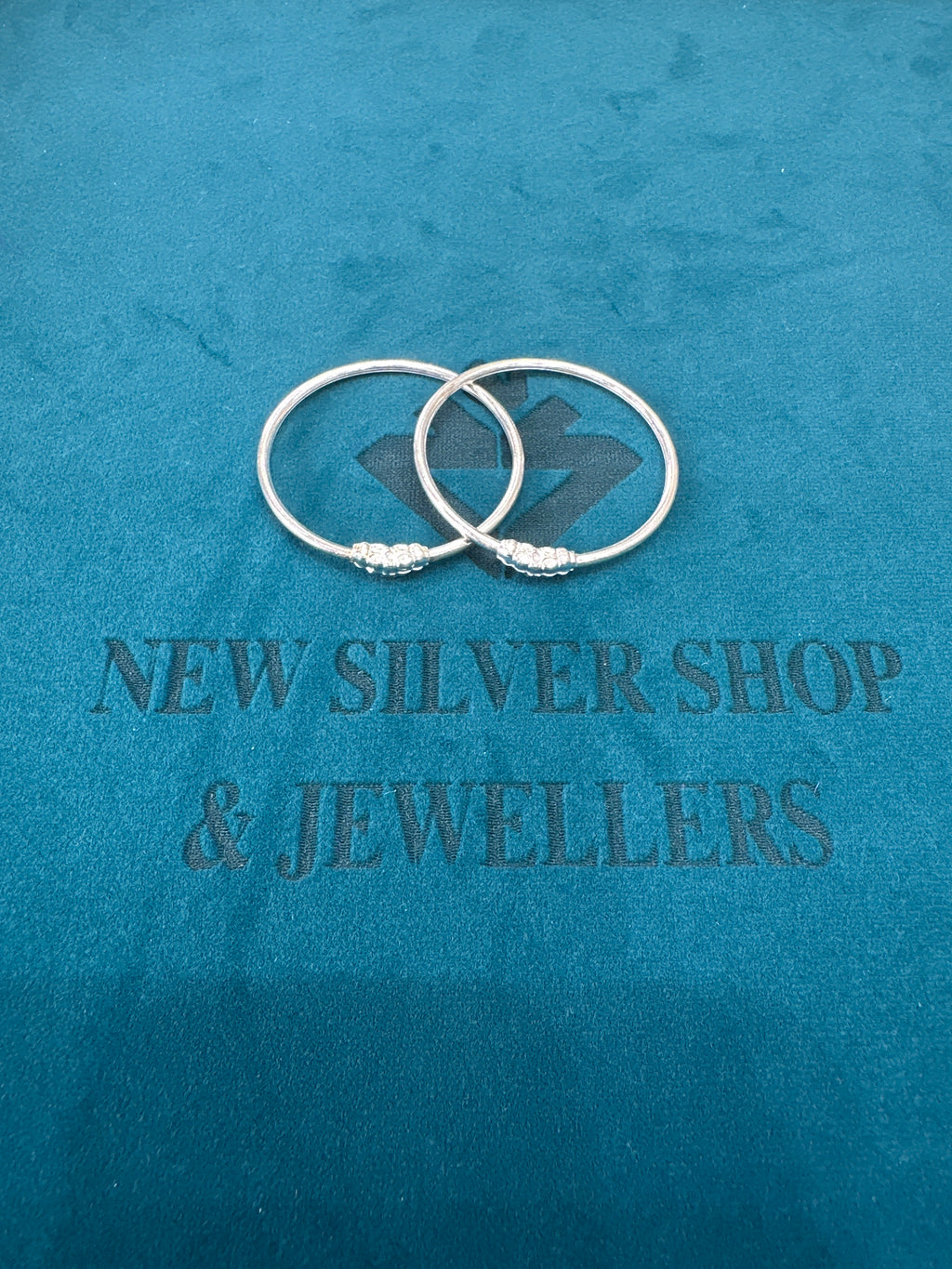 Fancy Silver baby bangles