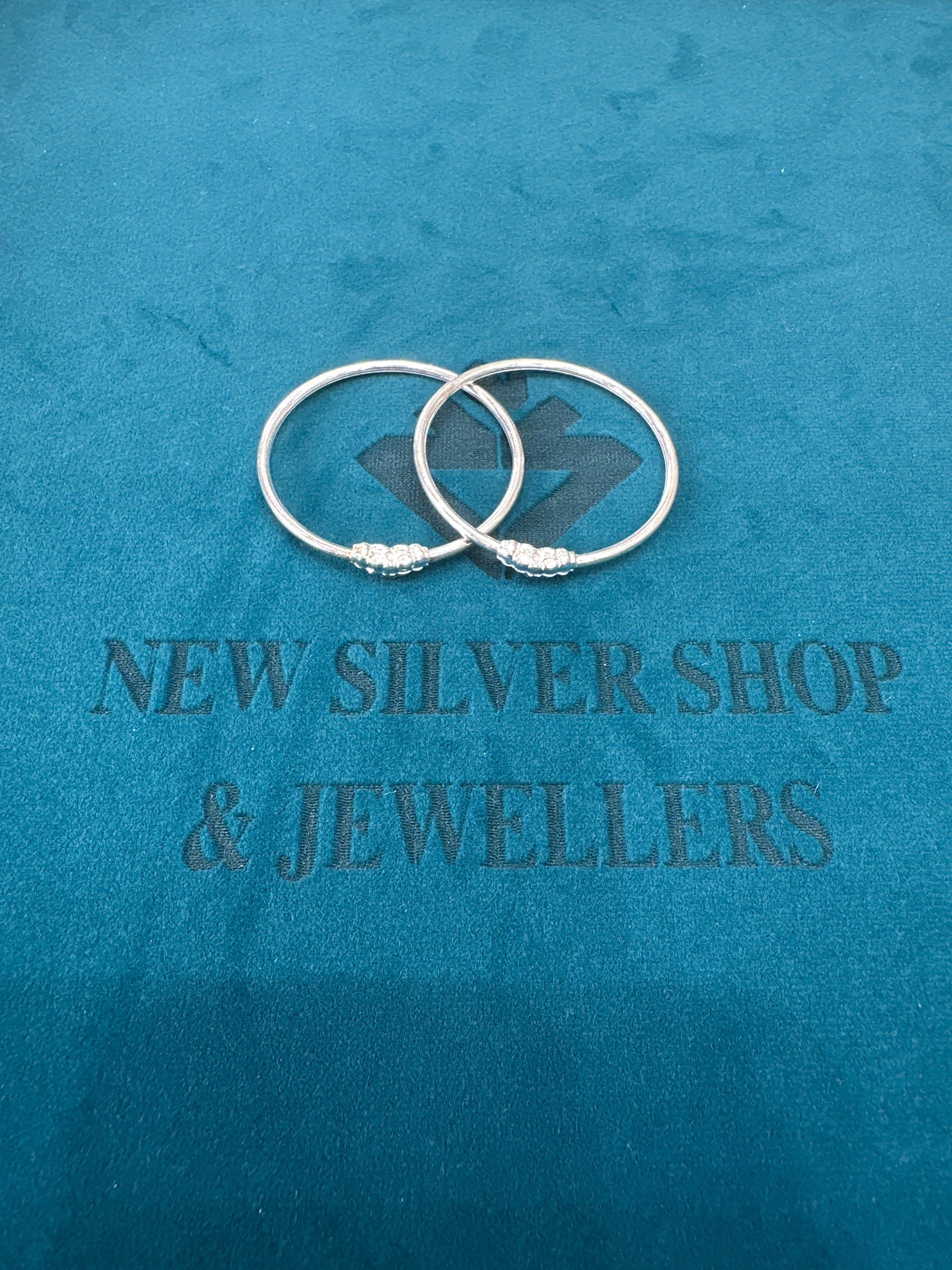 Fancy Silver baby bangles