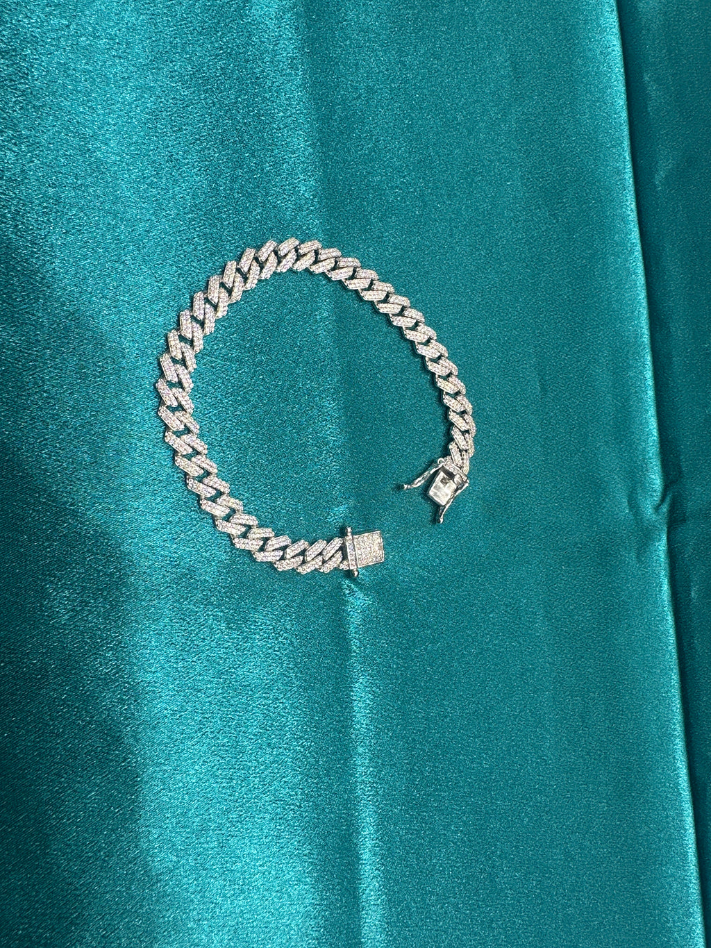 Men’s iced out silver 925 bracelet w/ CZ diamonds (9mm)