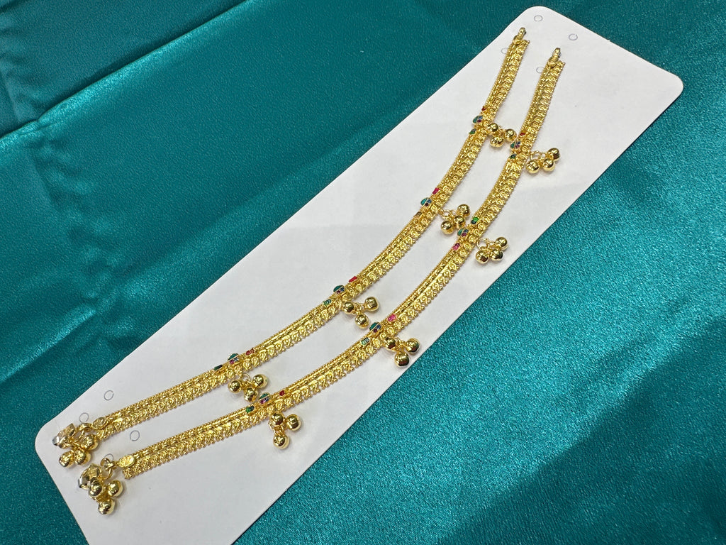 Women’s Fancy/Traditional Silver Gold plated Anklet
