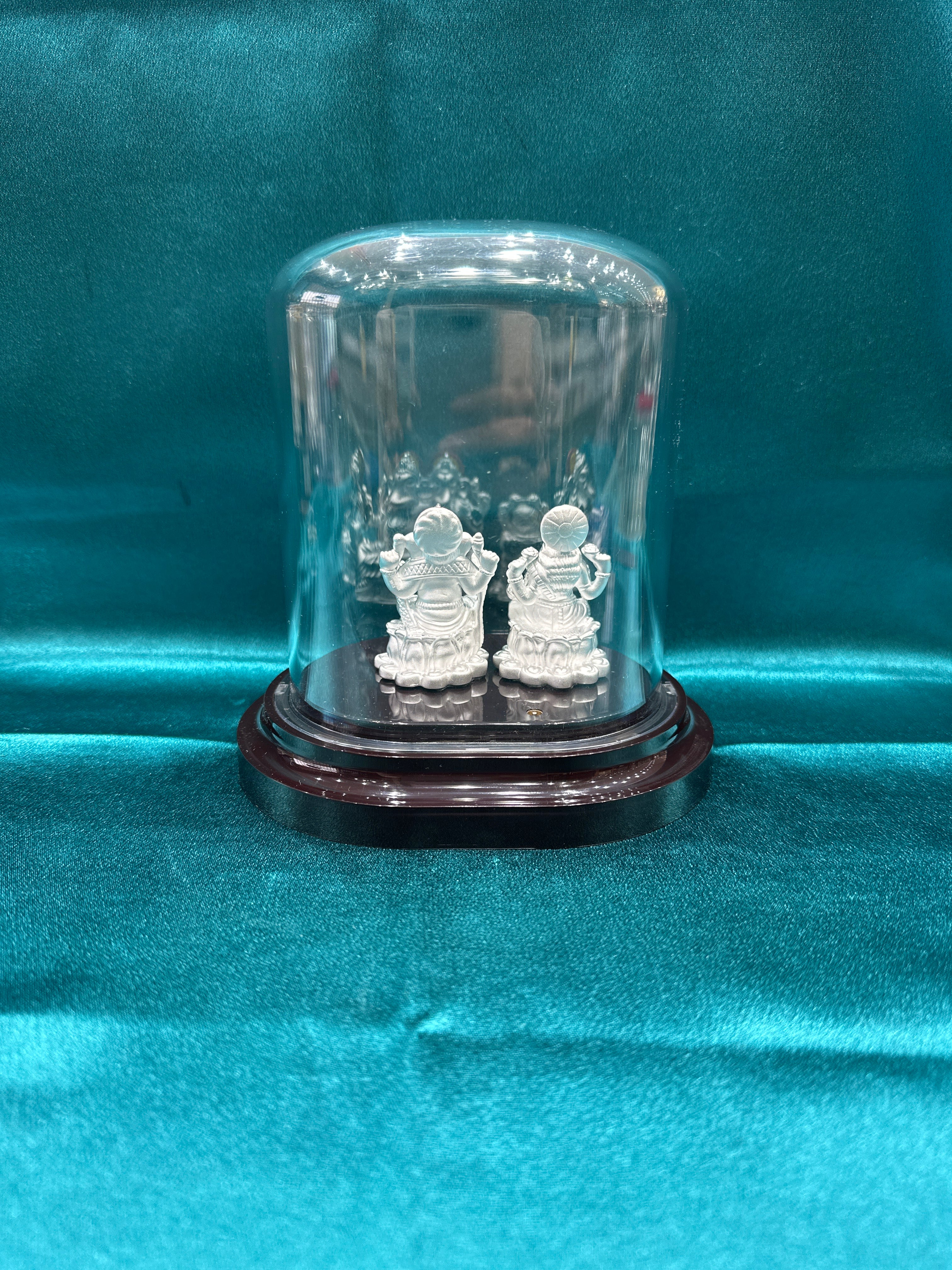 Pure Silver  Lakshmi Ganesh Ji Idol (Murti)