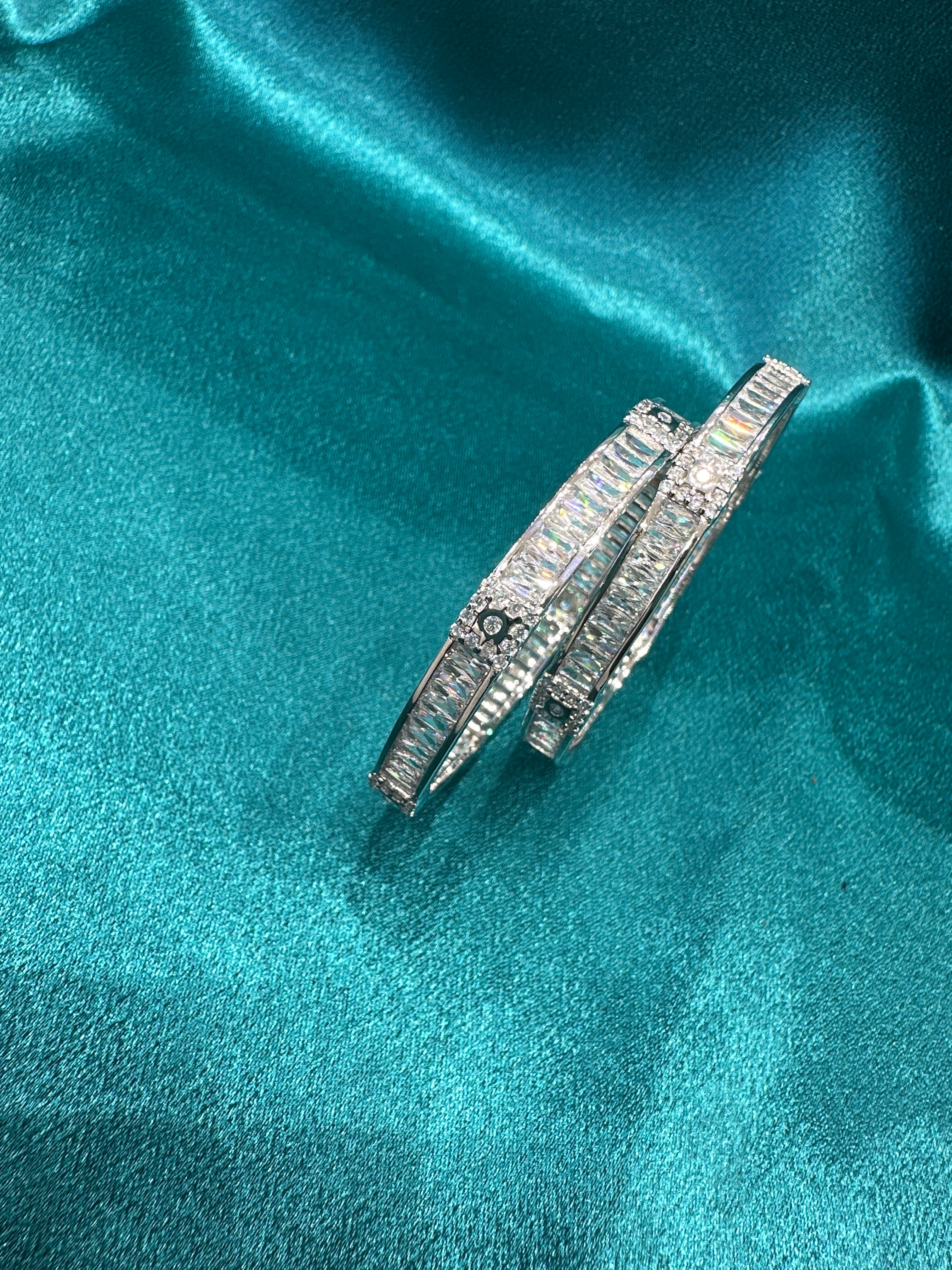 Fancy Silver baby bangles