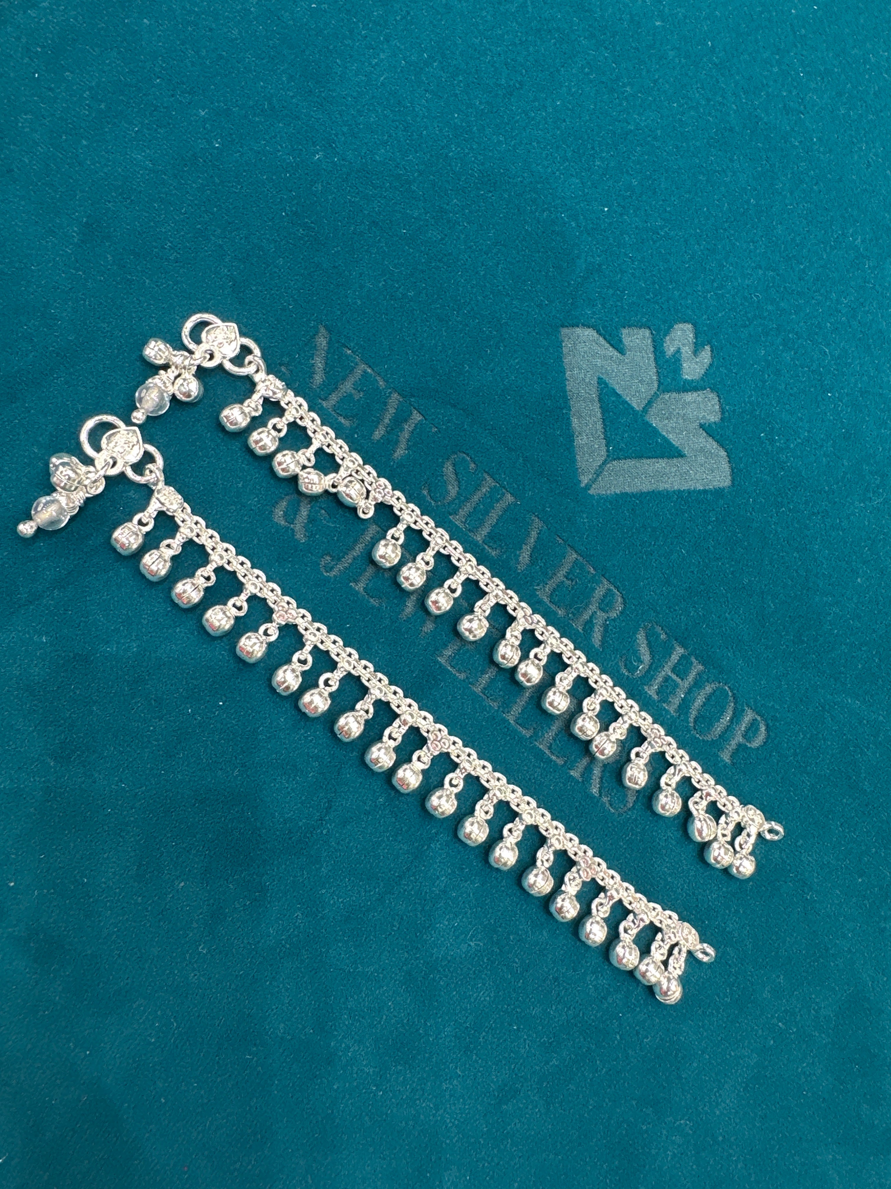Fancy Silver baby anklet(Size: newborn - 1 year old)