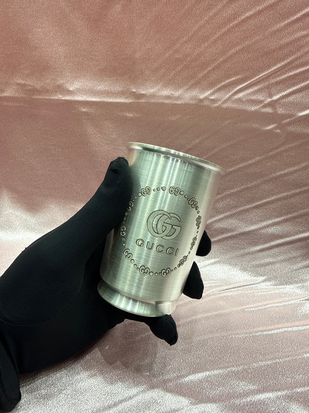Medium weight plain silver glass