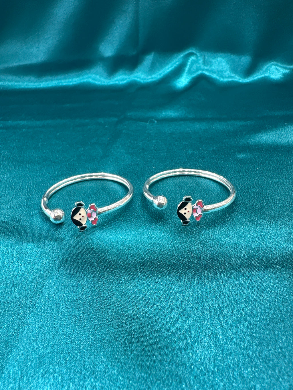 Fancy Silver baby bangles