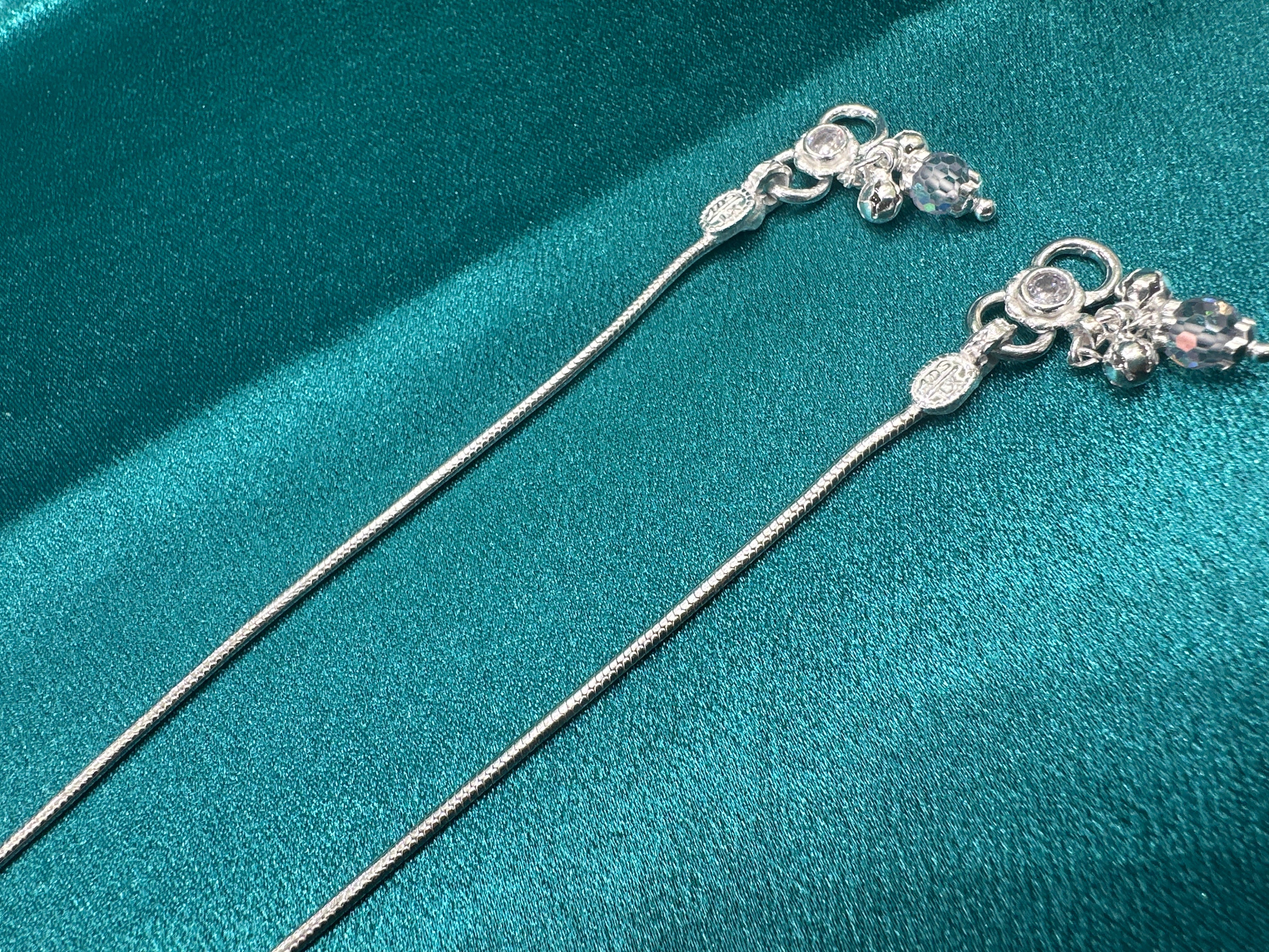 Fancy Silver baby anklet(Size: 6-9 year old)