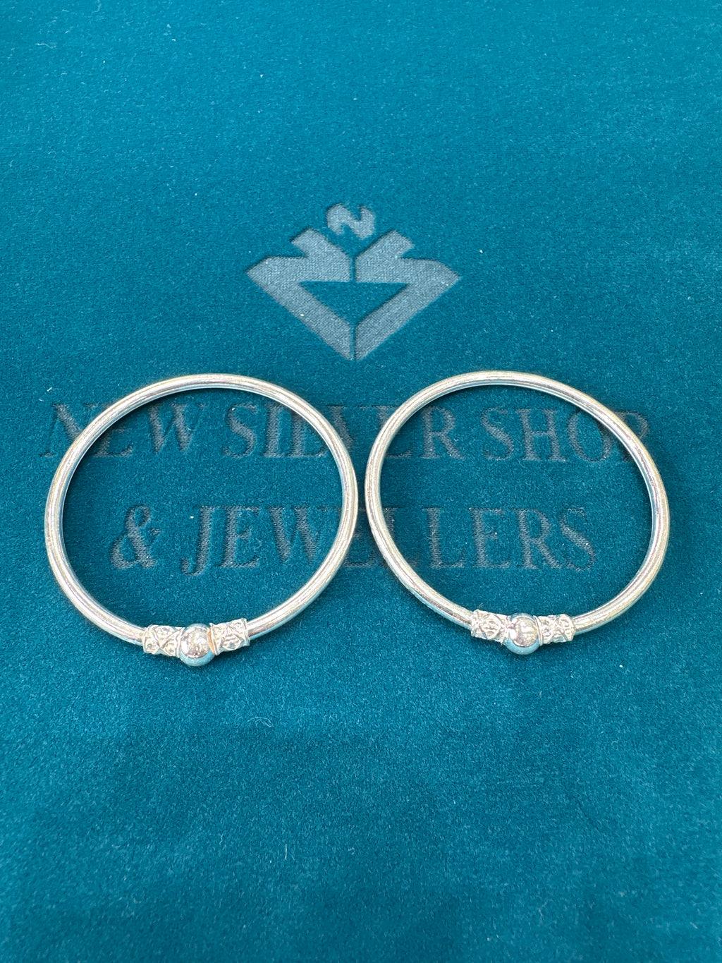 Fancy Silver baby bangles