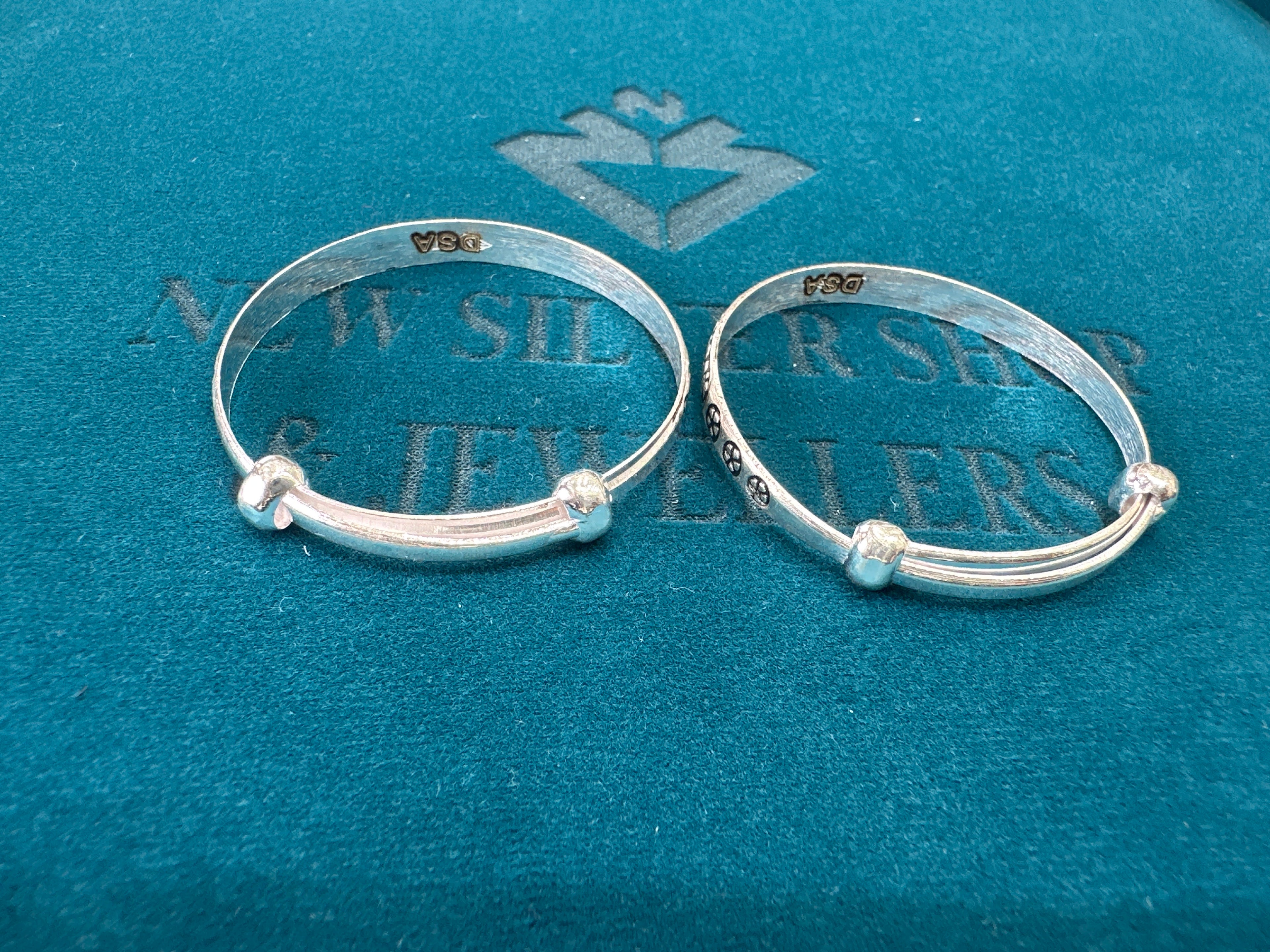 Fancy Silver baby bangles