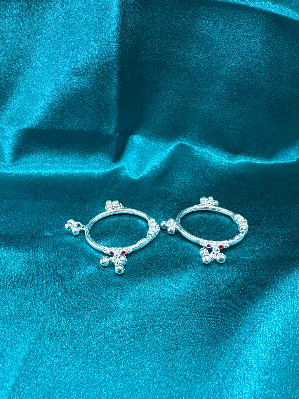 Fancy Silver baby bangles