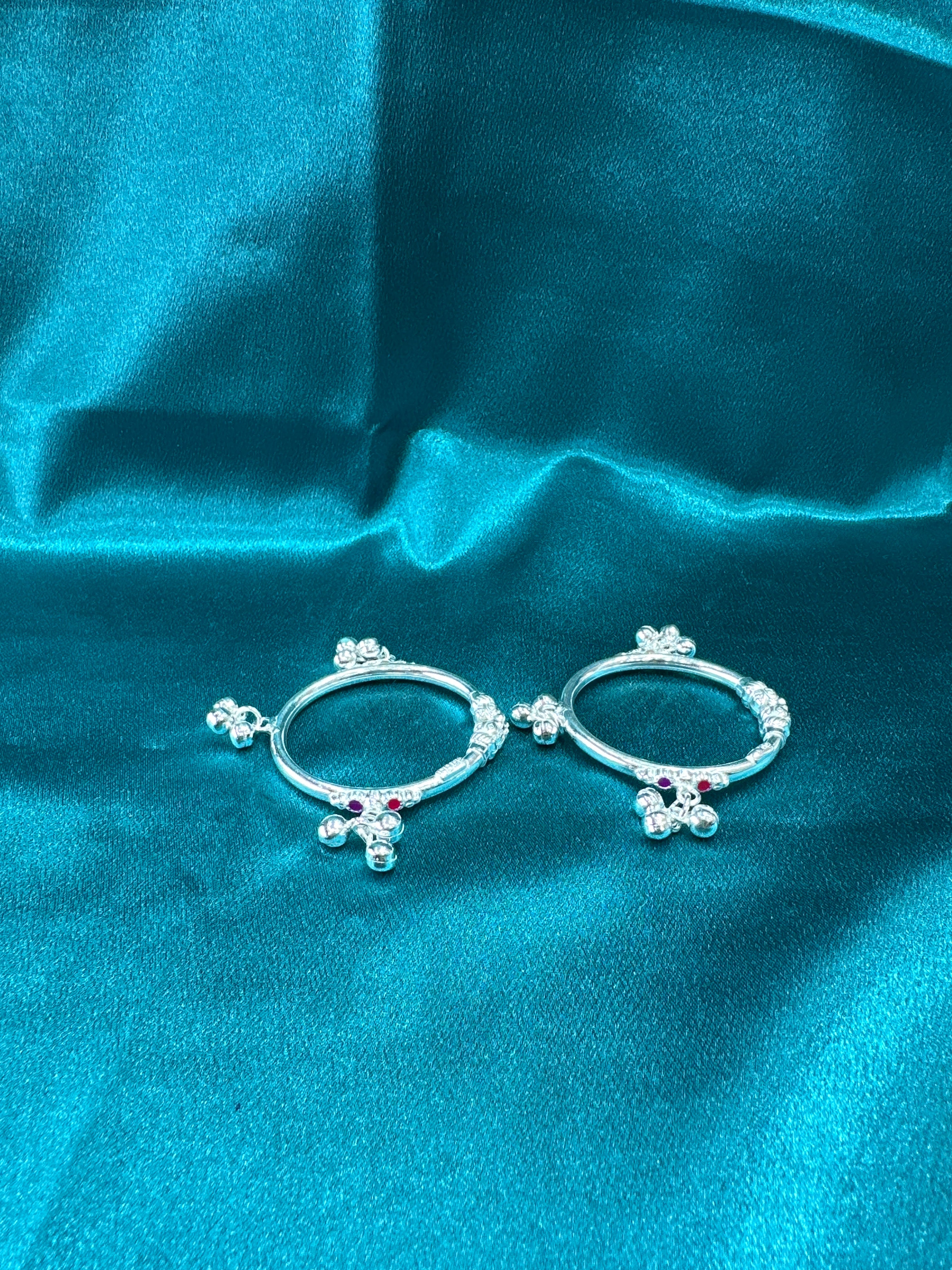 Fancy Silver baby bangles