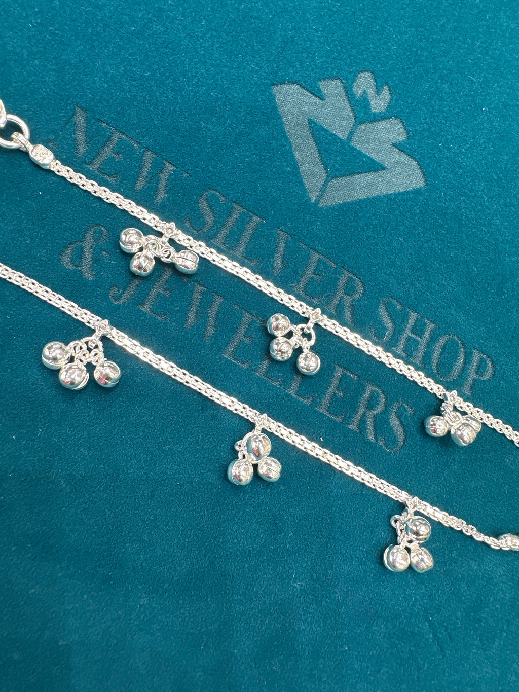 Baby fancy silver anklets (Size: 2-3 year old)