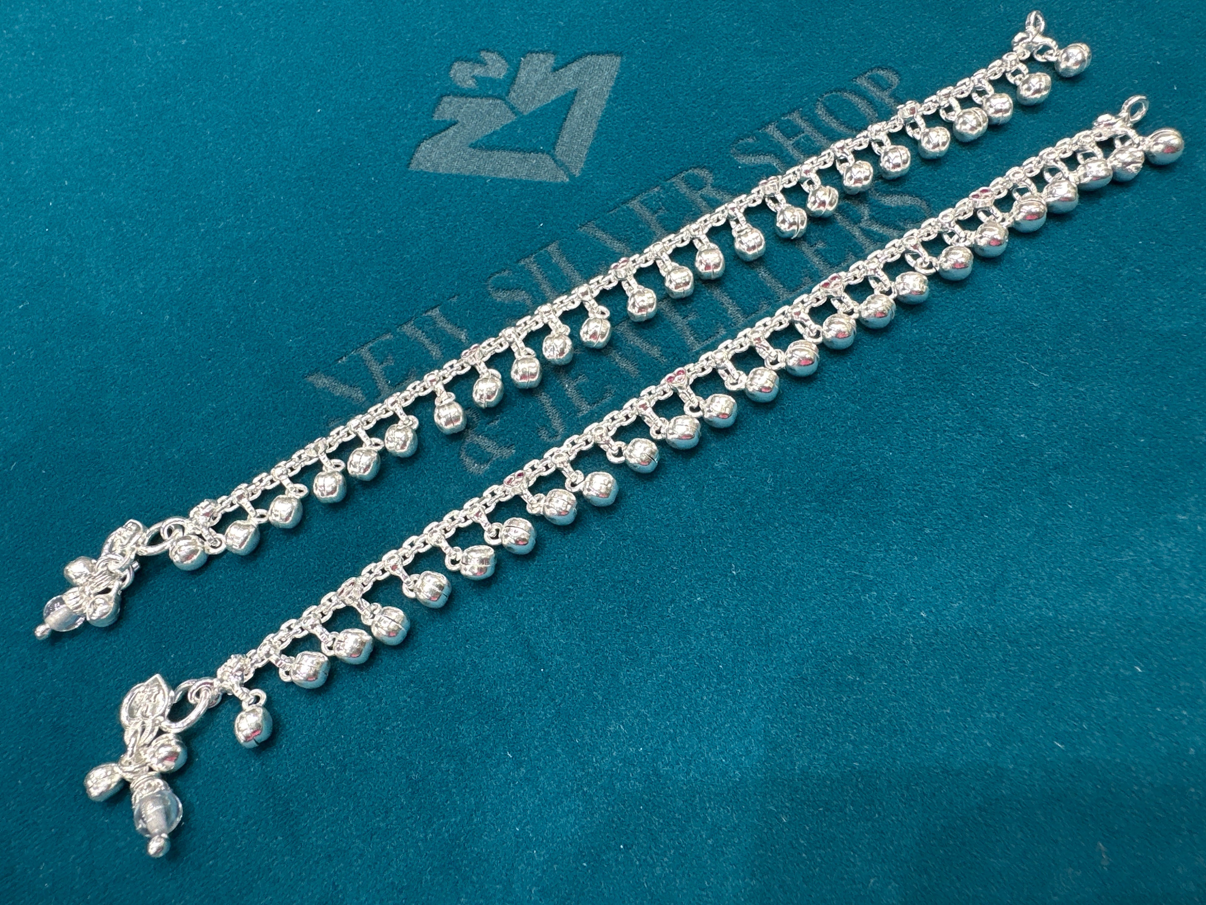 Fancy Silver baby anklet(Size: 6-9 year old)