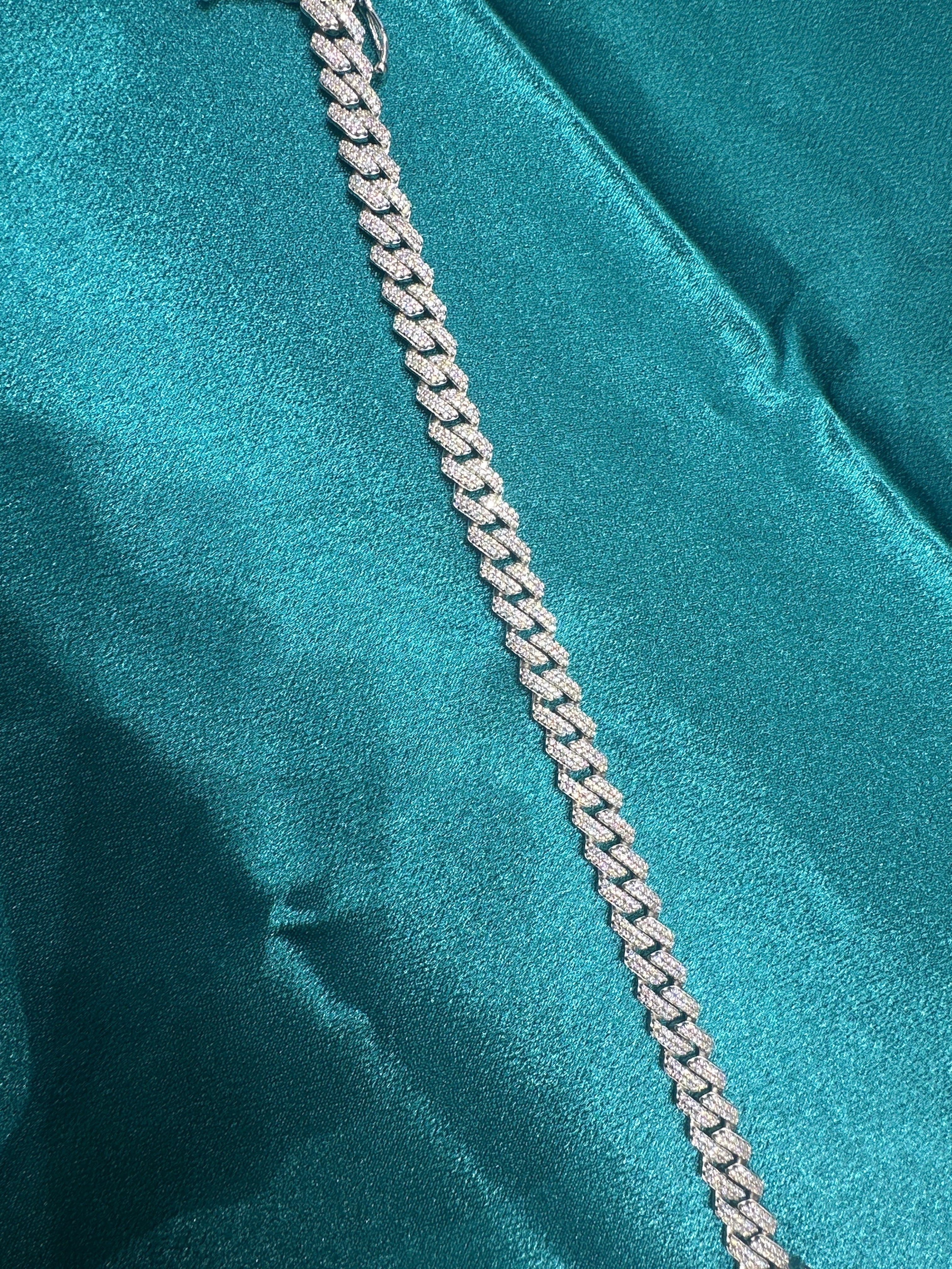 Men’s iced out silver 925 bracelet w/ CZ diamonds (9mm)