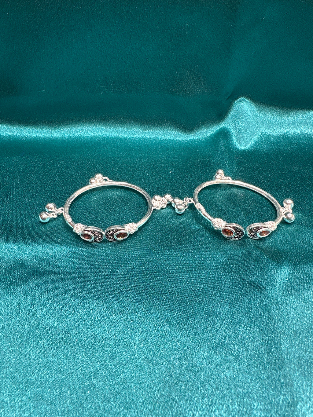 Fancy Silver baby bangles
