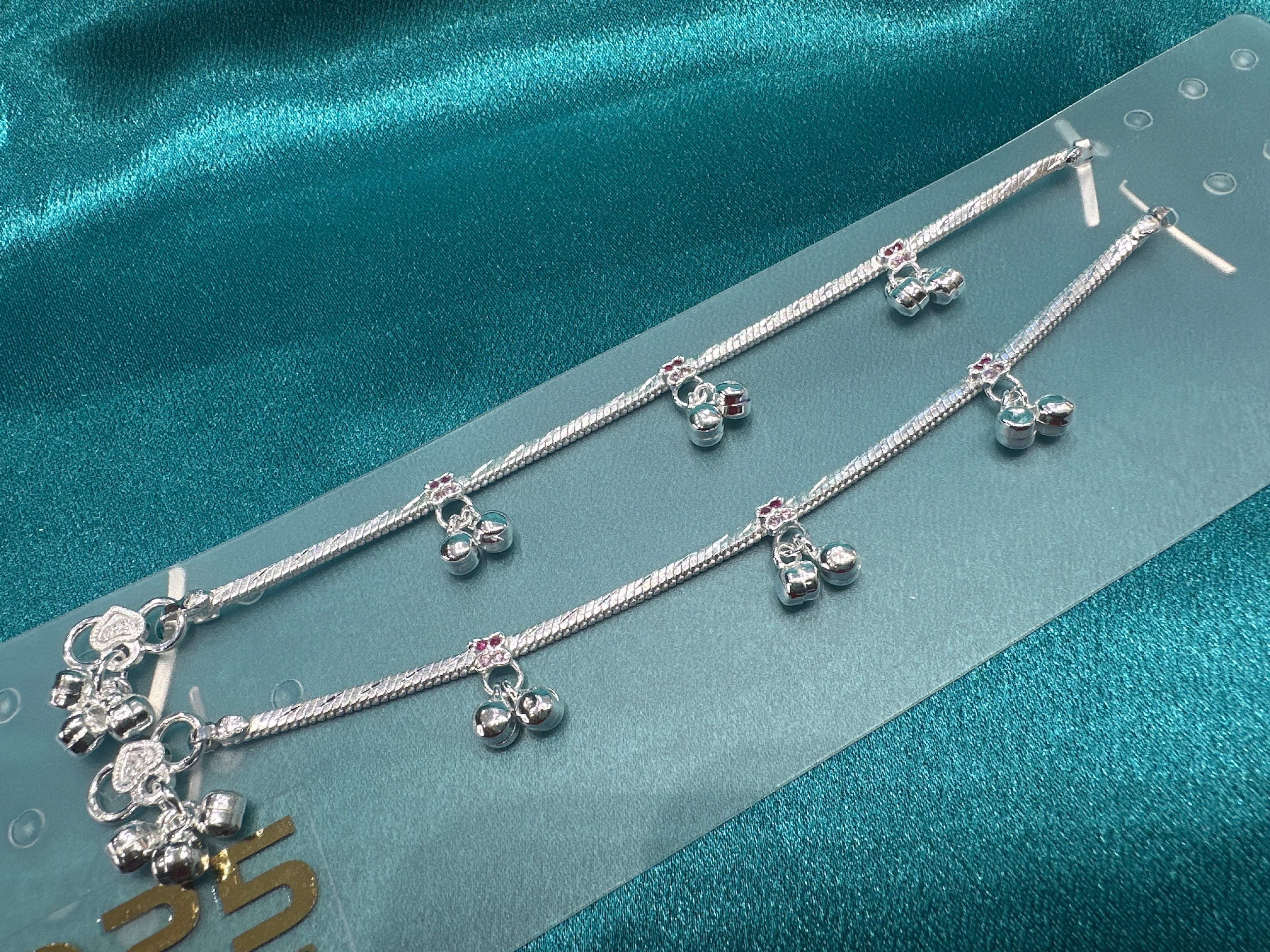 Fancy Silver baby anklet(Size: 2-3 year old)