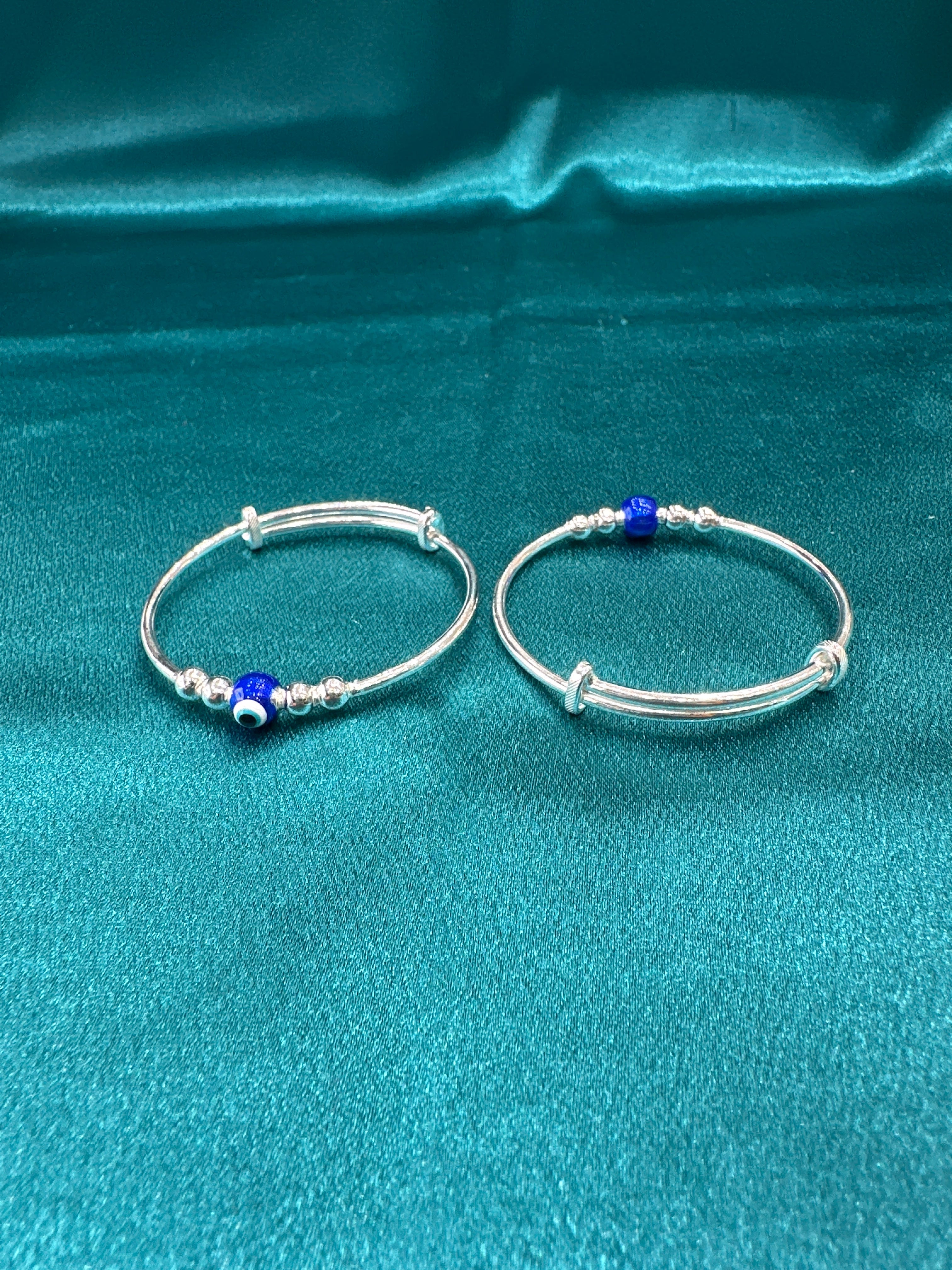 Fancy Silver baby bangles