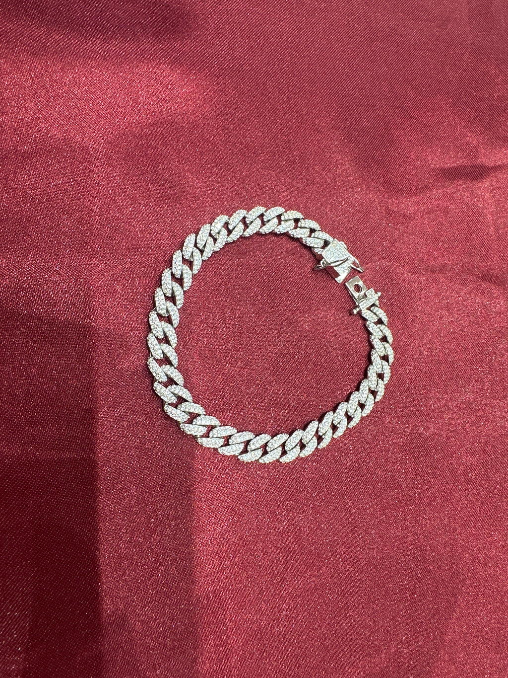 Men’s iced out silver 925 bracelet w/ CZ diamonds (7mm)