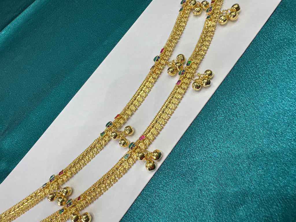 Women’s Fancy/Traditional Silver Gold plated Anklet