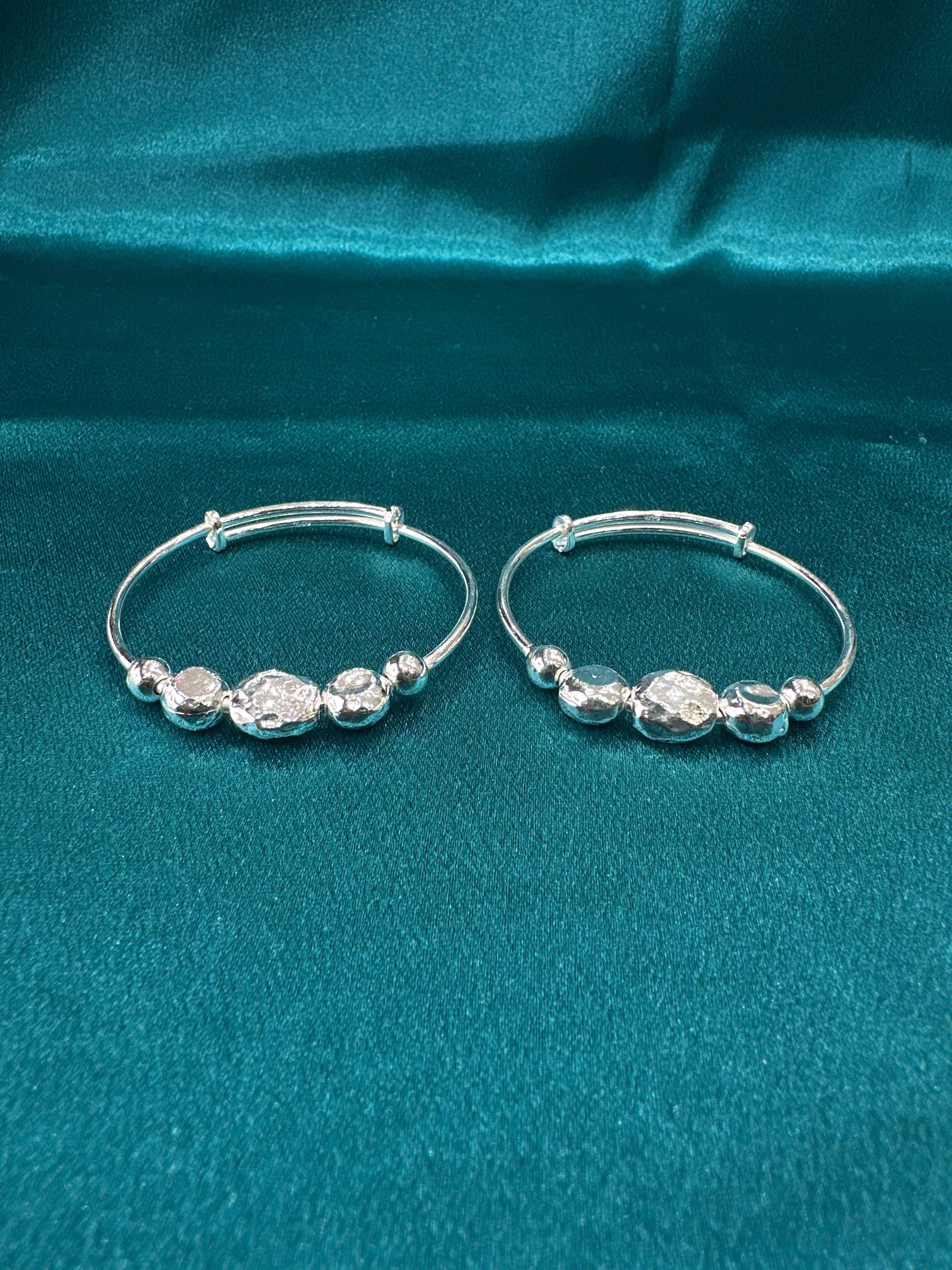 Fancy Silver baby bangles