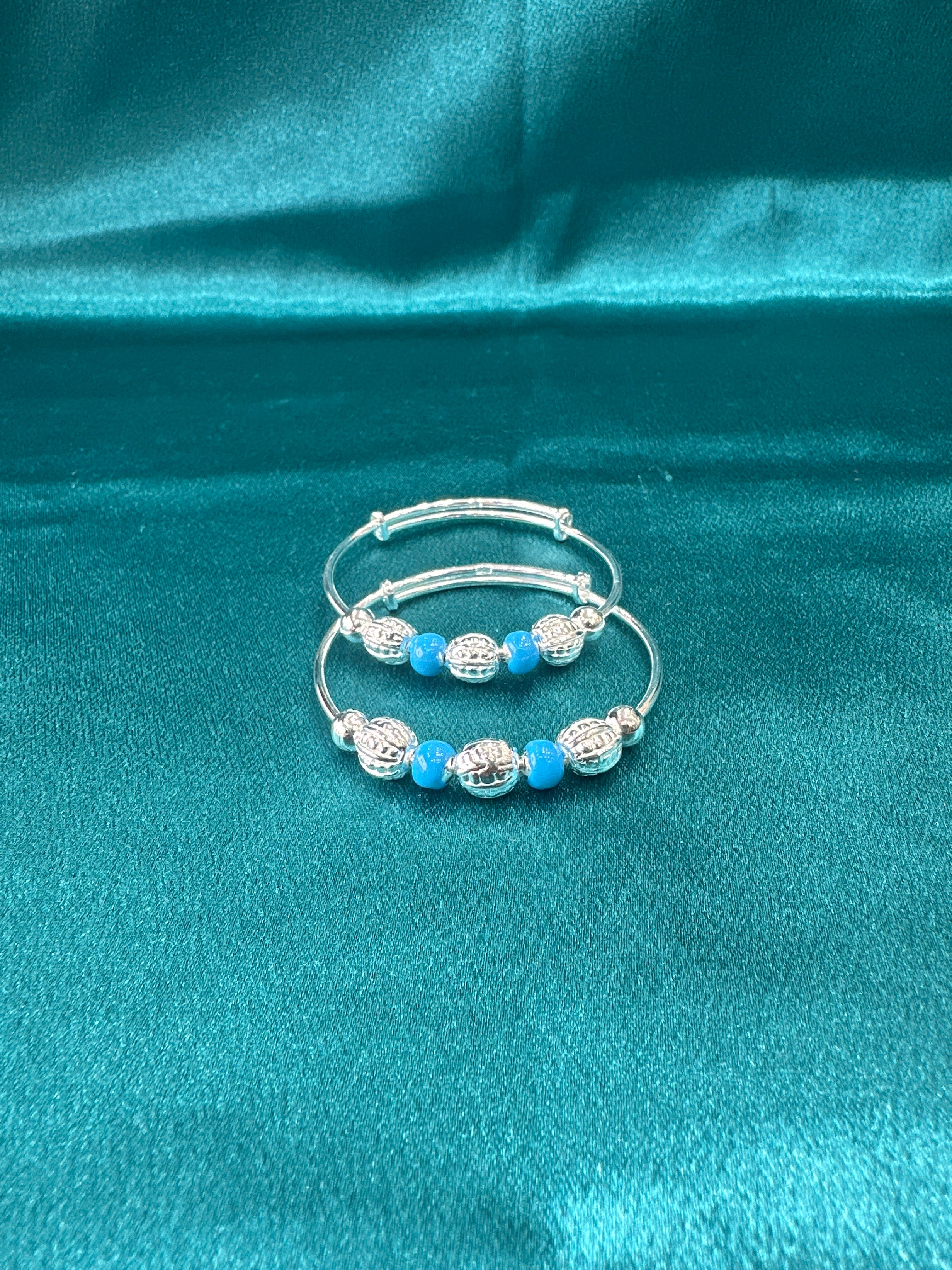 Fancy Silver baby bangles