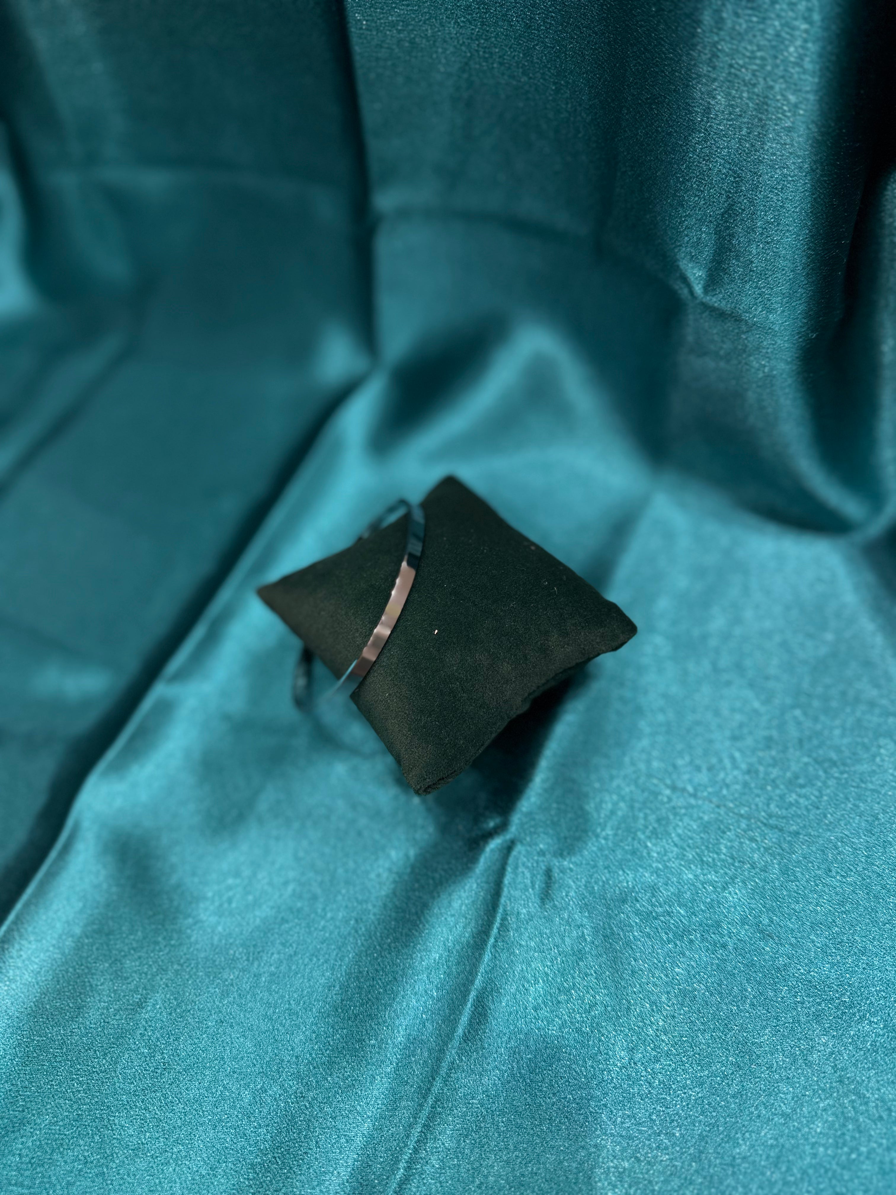 Plain silver rhodium plated bangle