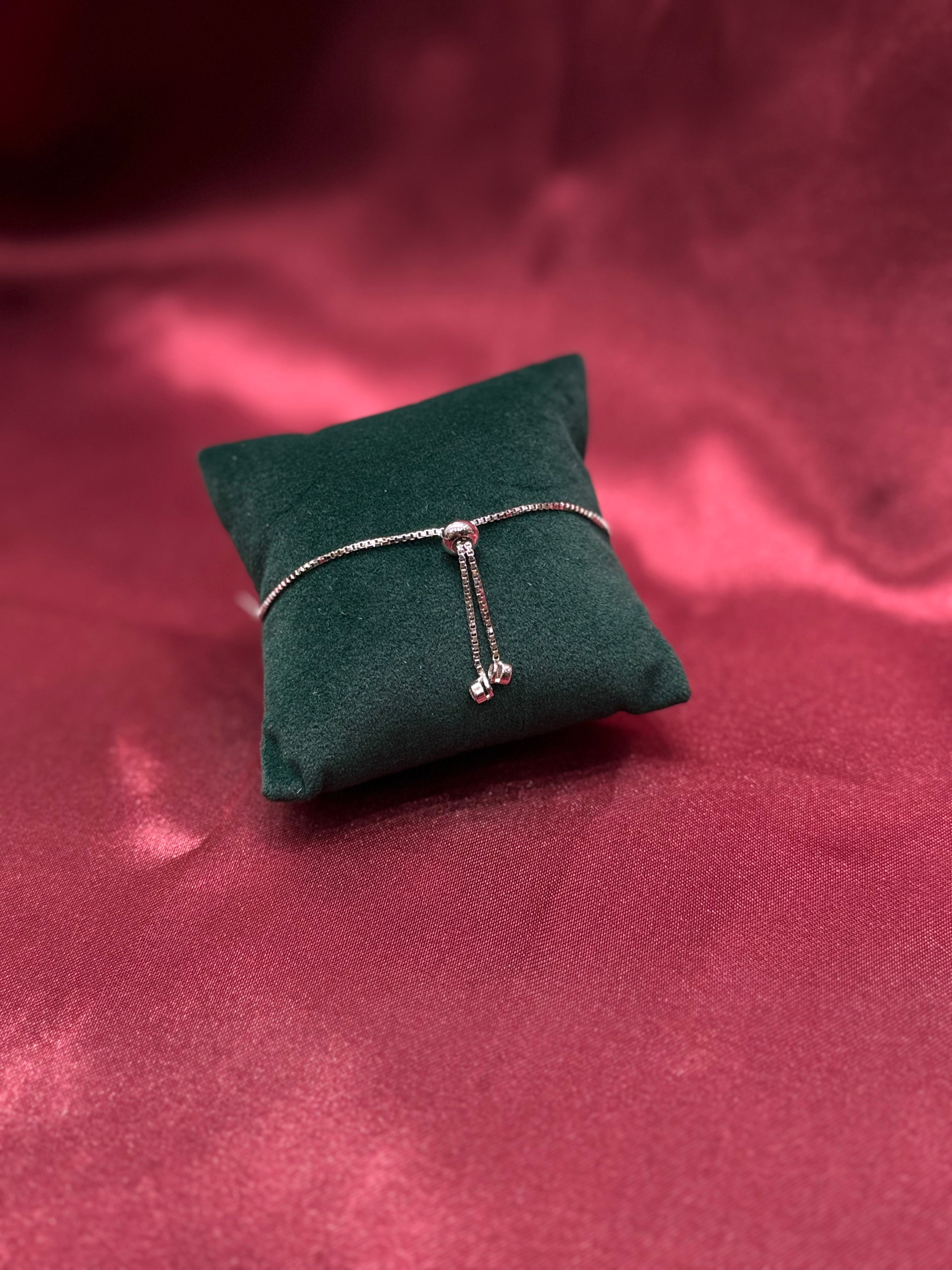 Fancy silver bracelet CZ diamond with pink and white stones