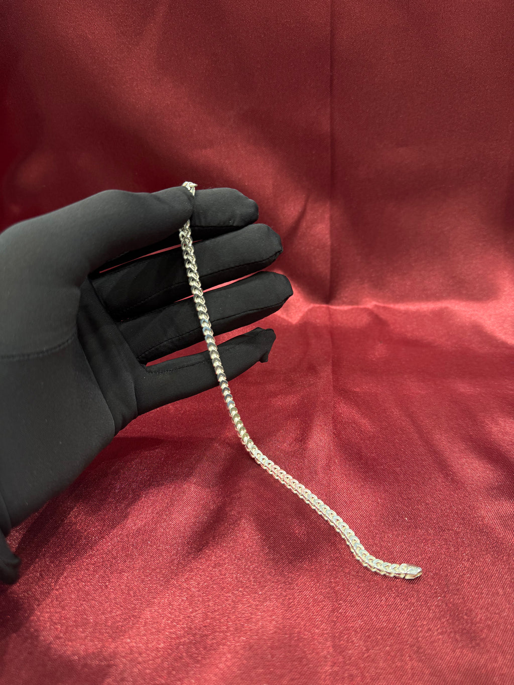 Men’s box foxtail 925 silver chain bracelet (4mm)
